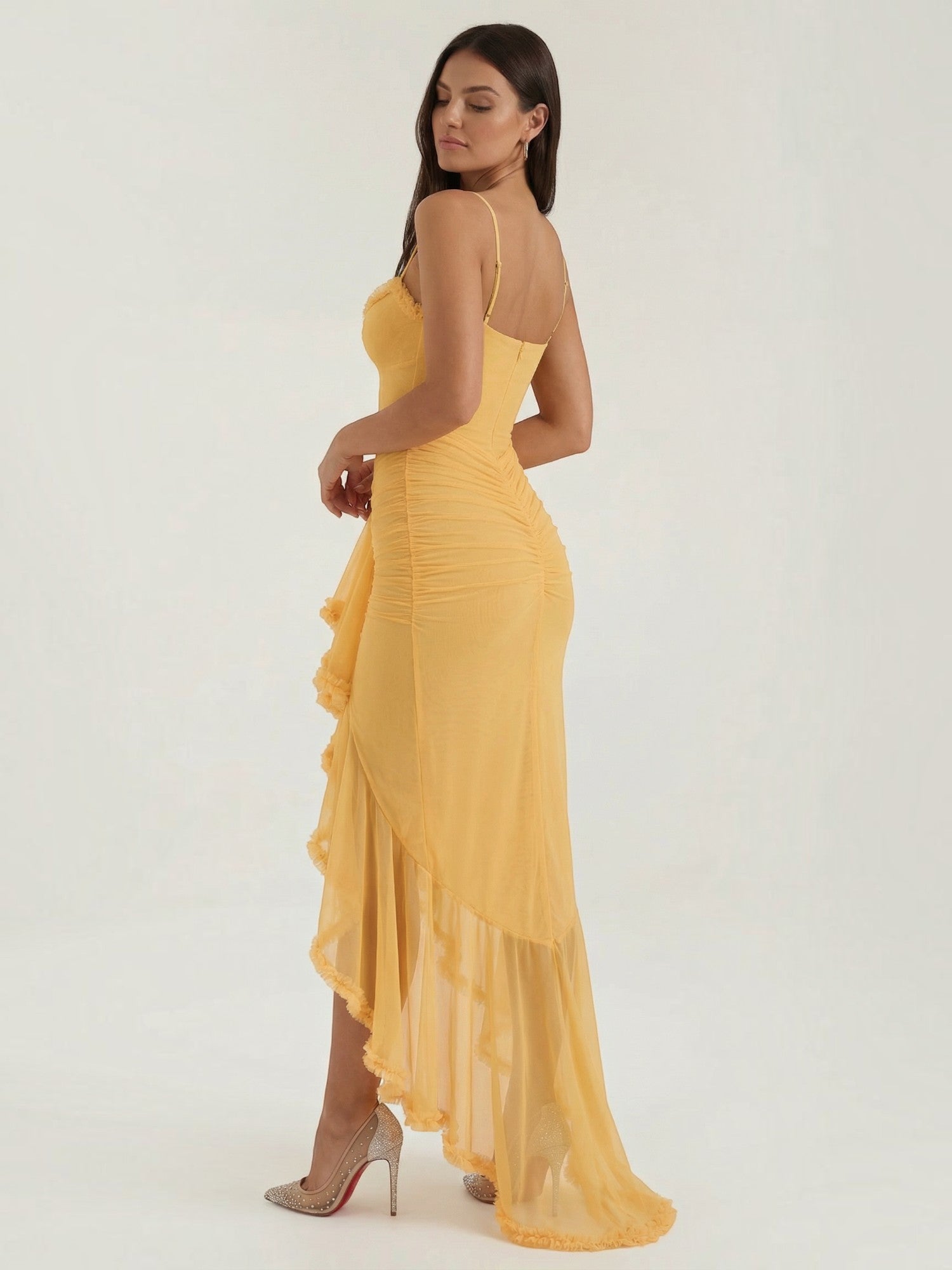 Robe de Soirée Femme Décolleté Cœur Asymétrique – Image 9