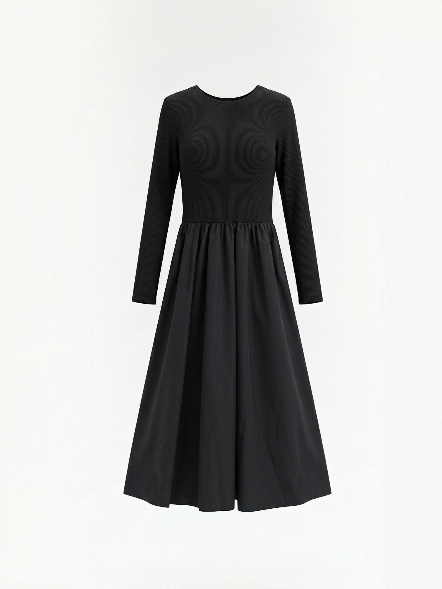 Robe femme côtelée coupe évasée découpe moderne – Image 5
