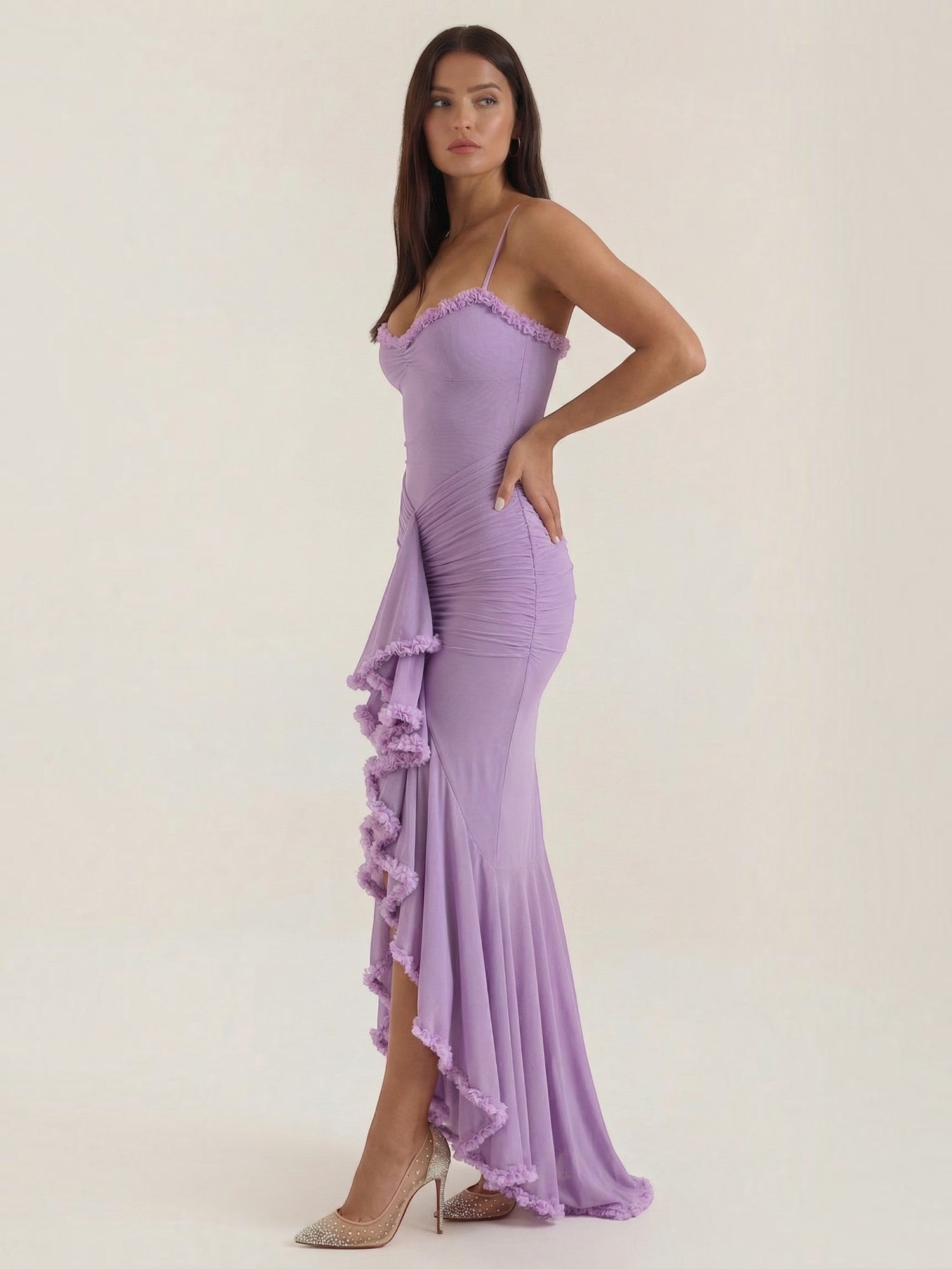 Robe de Soirée Femme Décolleté Cœur Asymétrique – Image 23