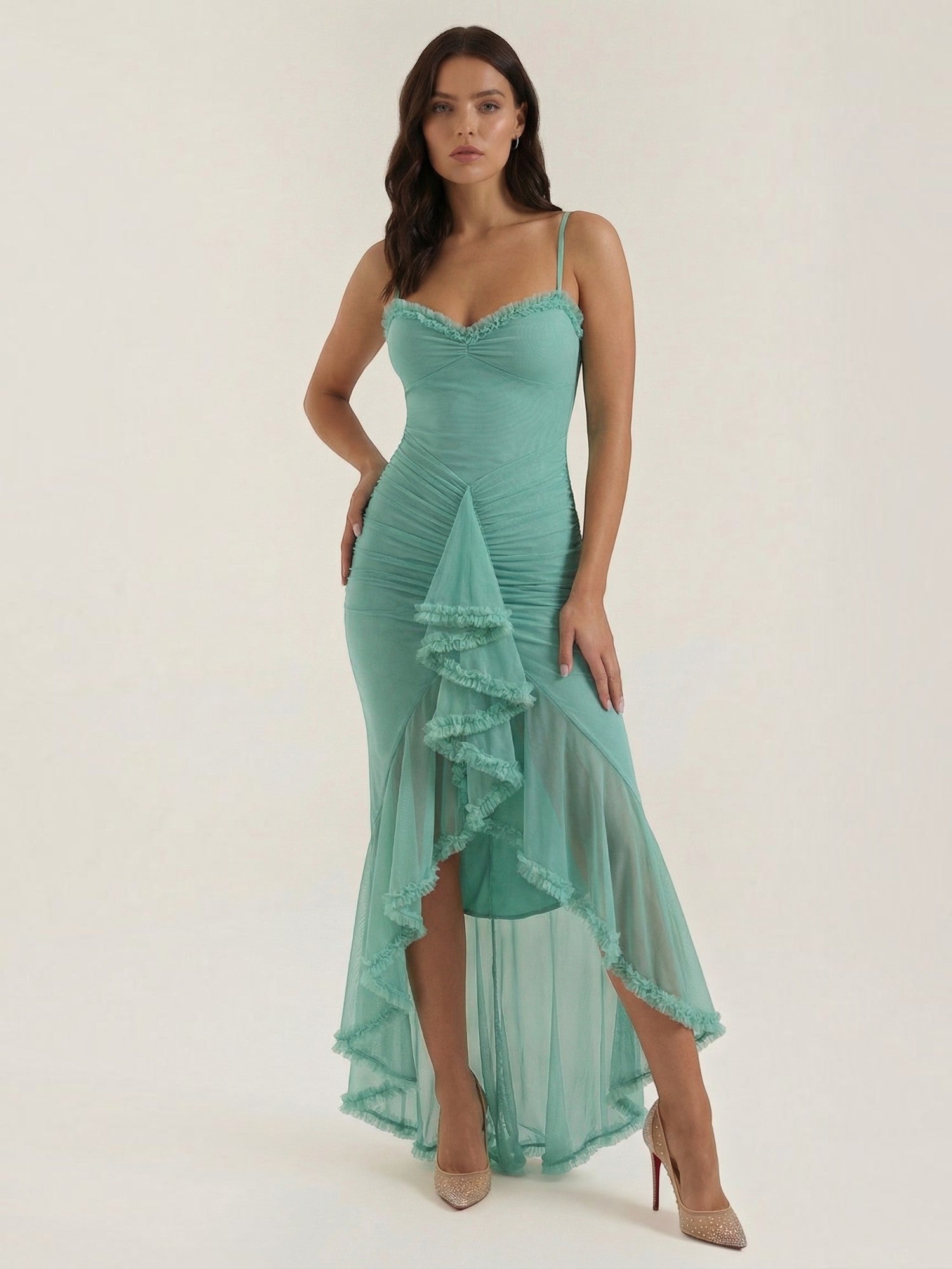 Robe de Soirée Femme Décolleté Cœur Asymétrique – Image 4