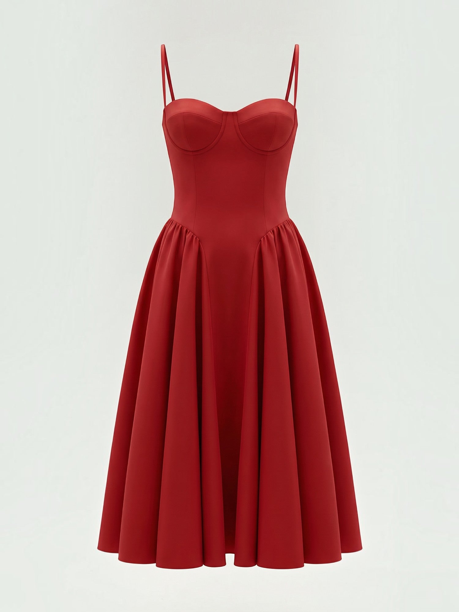 Robe femme décolleté cœur jupe évasée infroissable – Image 27
