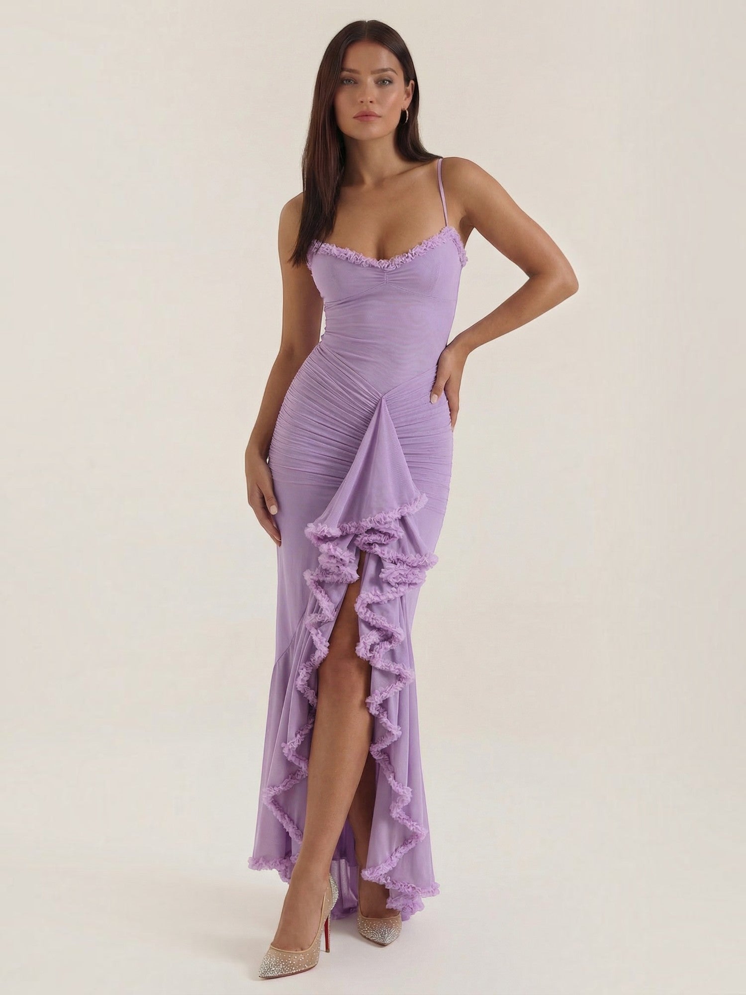 Robe de Soirée Femme Décolleté Cœur Asymétrique – Image 5