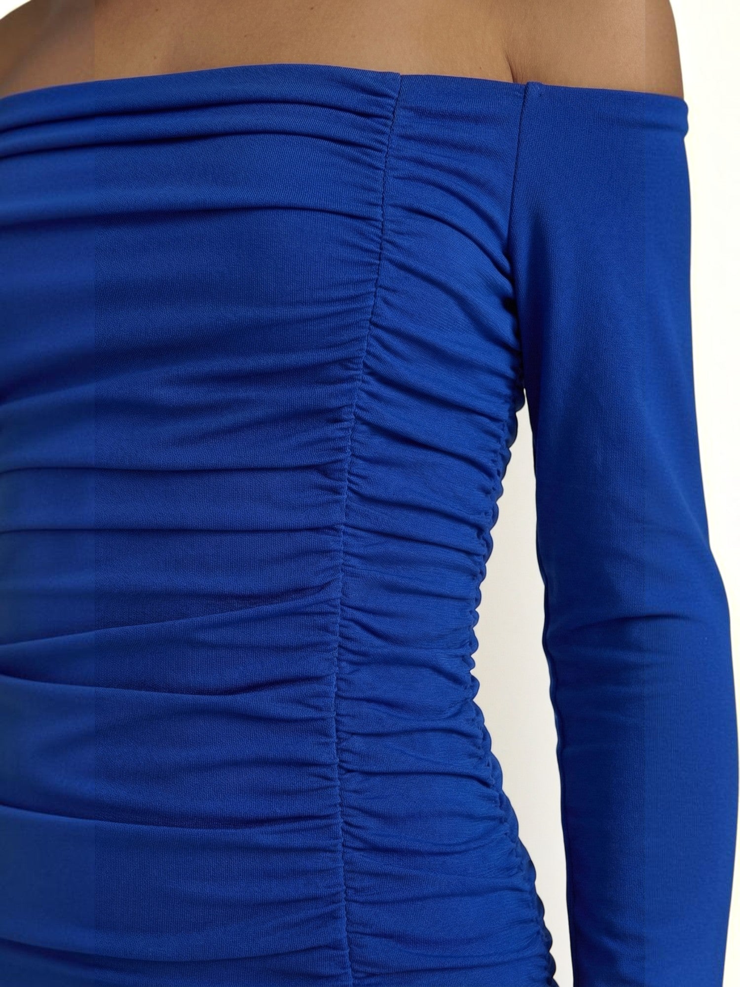 Robe de soirée femme mini froncée extensible – Image 20