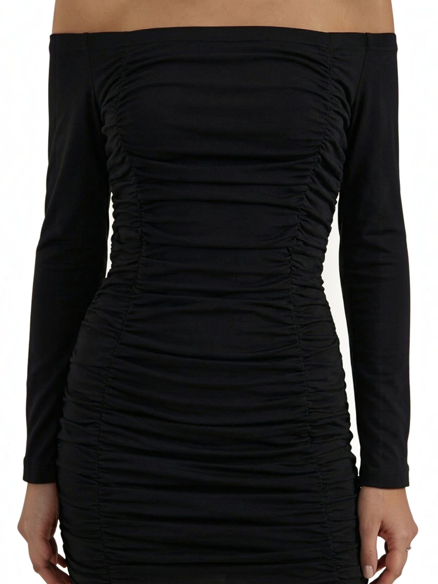 Robe de soirée femme mini froncée extensible – Image 12