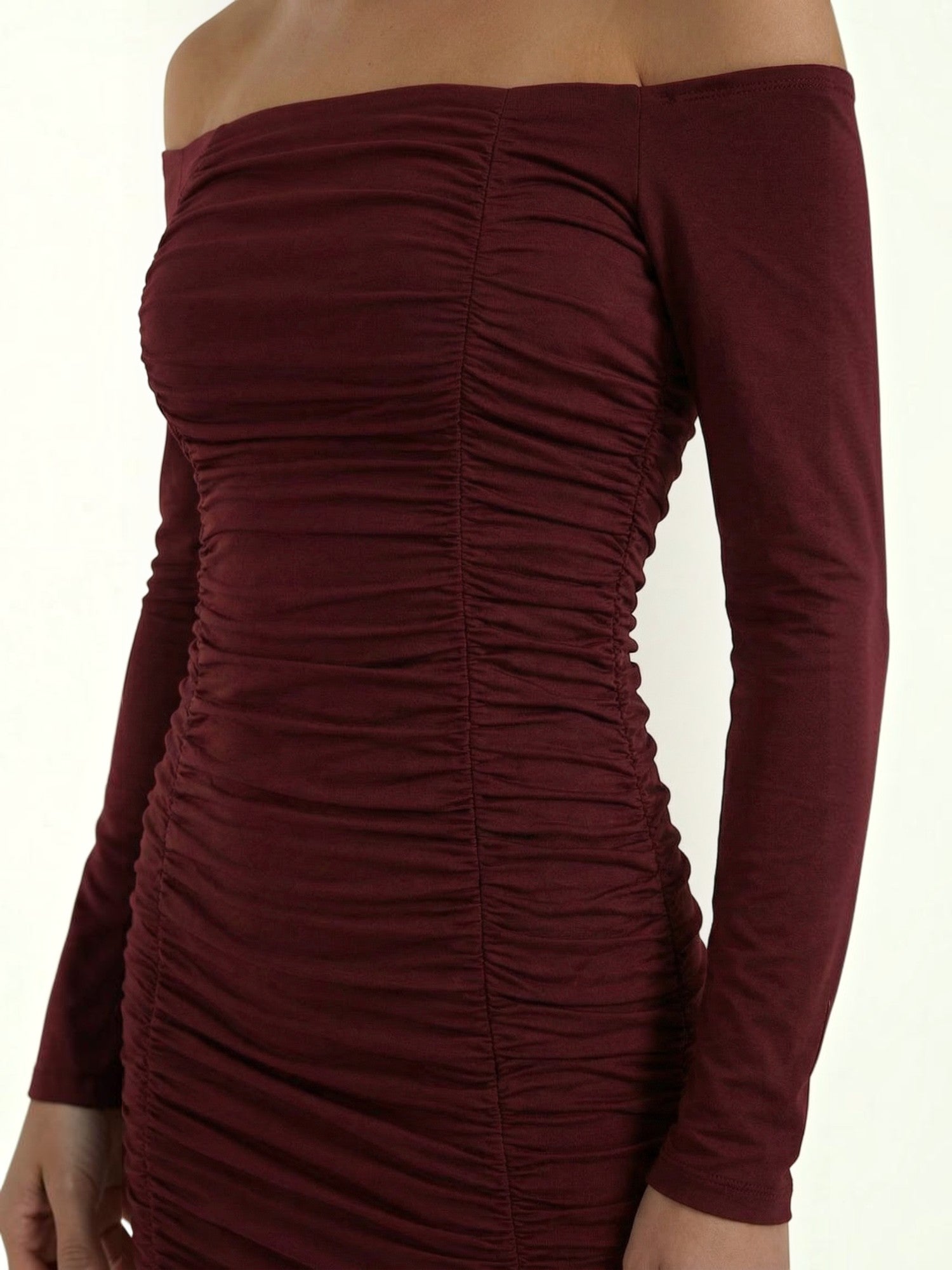Robe de soirée femme mini froncée extensible – Image 24