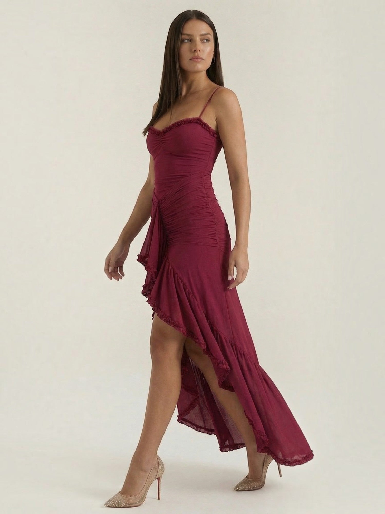 Robe de Soirée Femme Décolleté Cœur Asymétrique – Image 11
