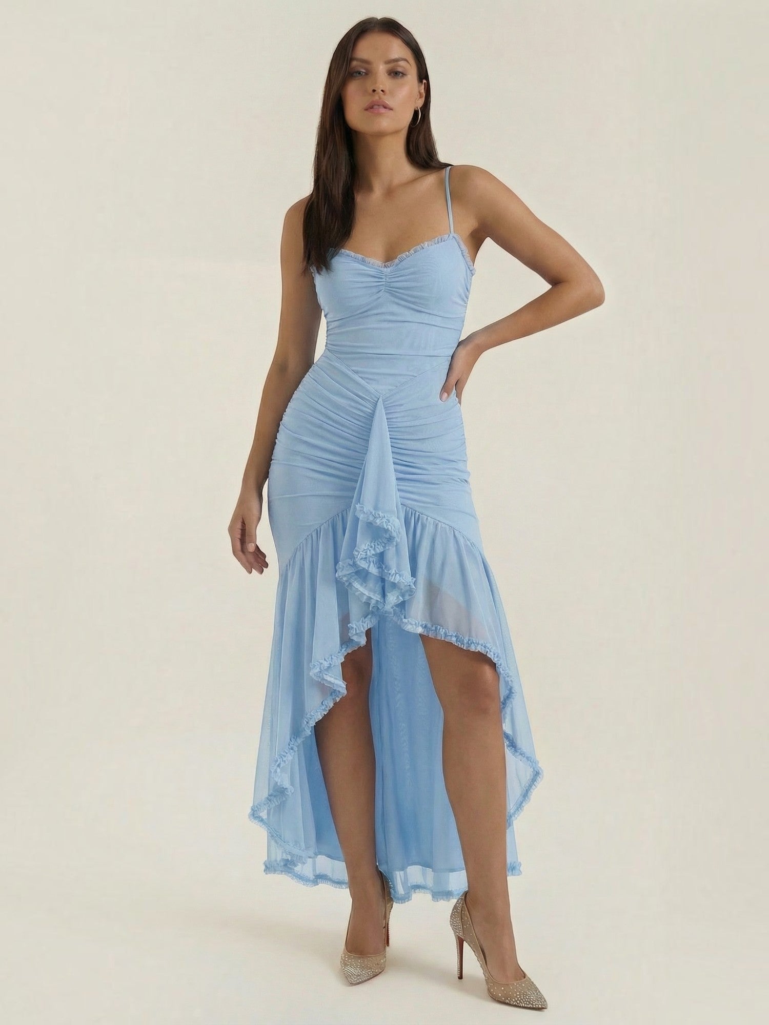 Robe de Soirée Femme Décolleté Cœur Asymétrique – Image 6