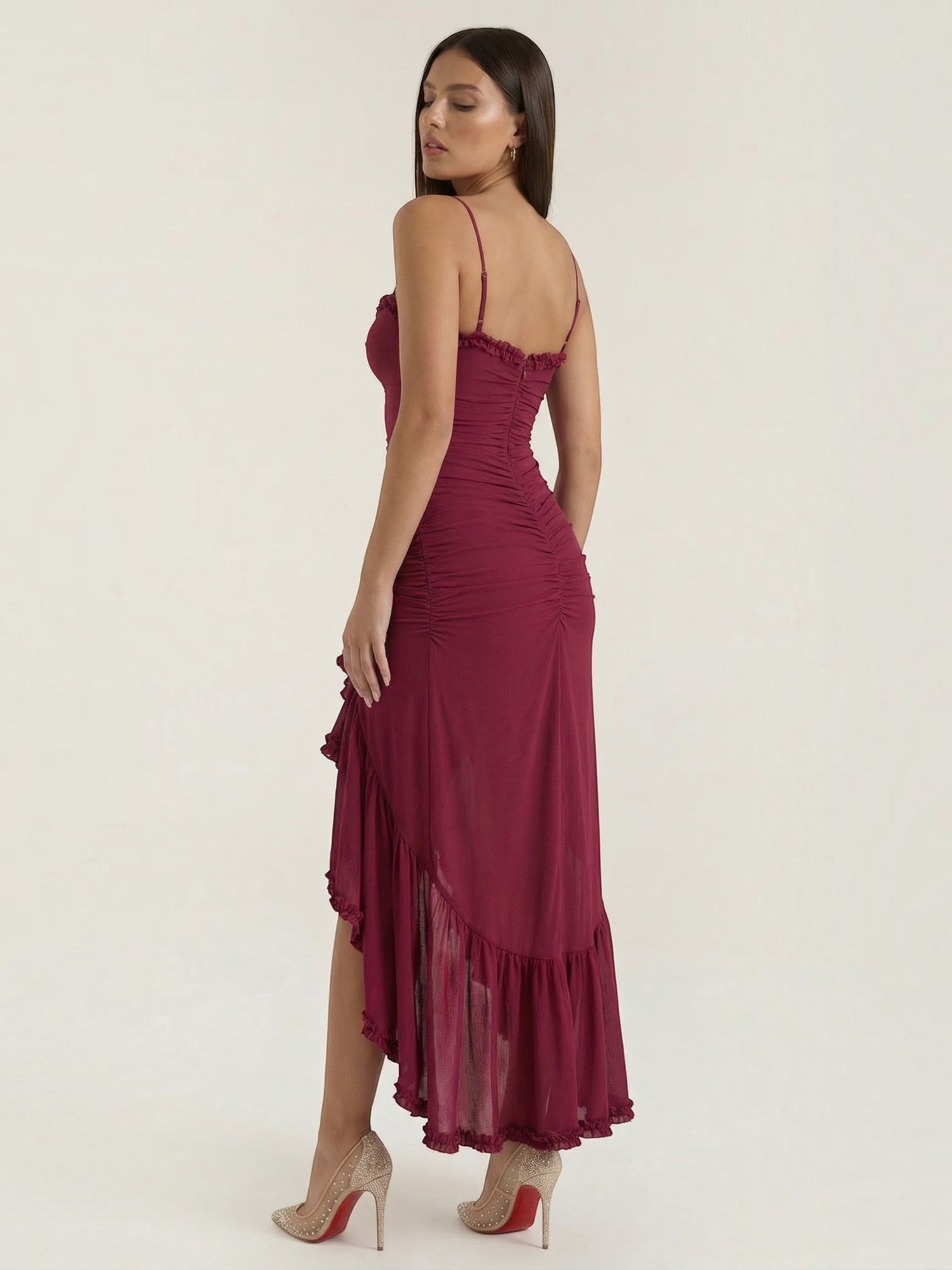 Robe de Soirée Femme Décolleté Cœur Asymétrique – Image 13
