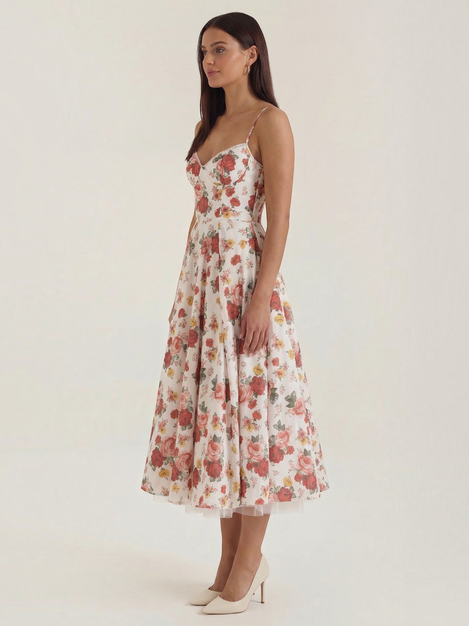 Robe femme soirée décolleté cœur tulle élégante – Image 32
