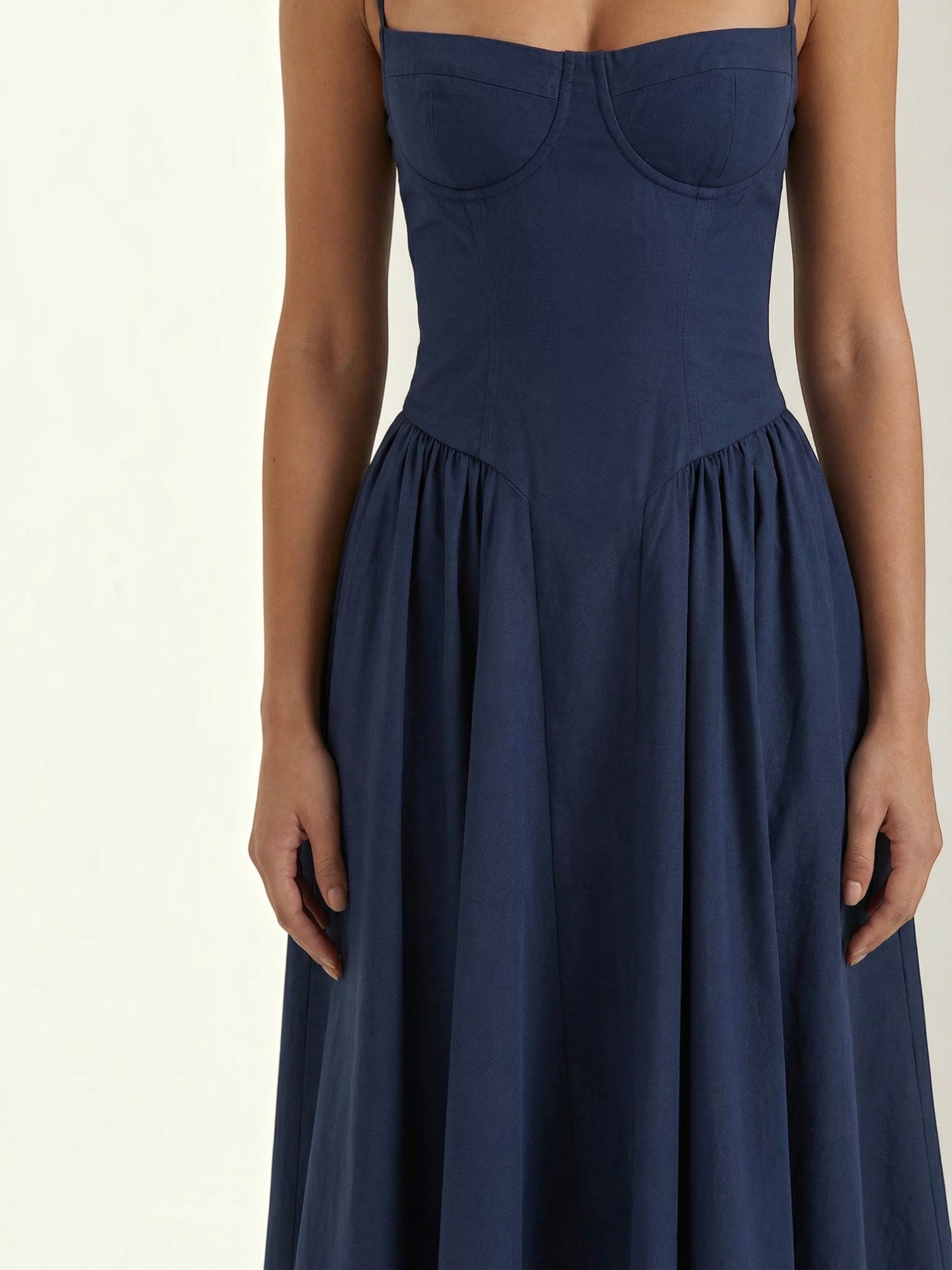 Robe femme décolleté cœur jupe évasée infroissable – Image 13