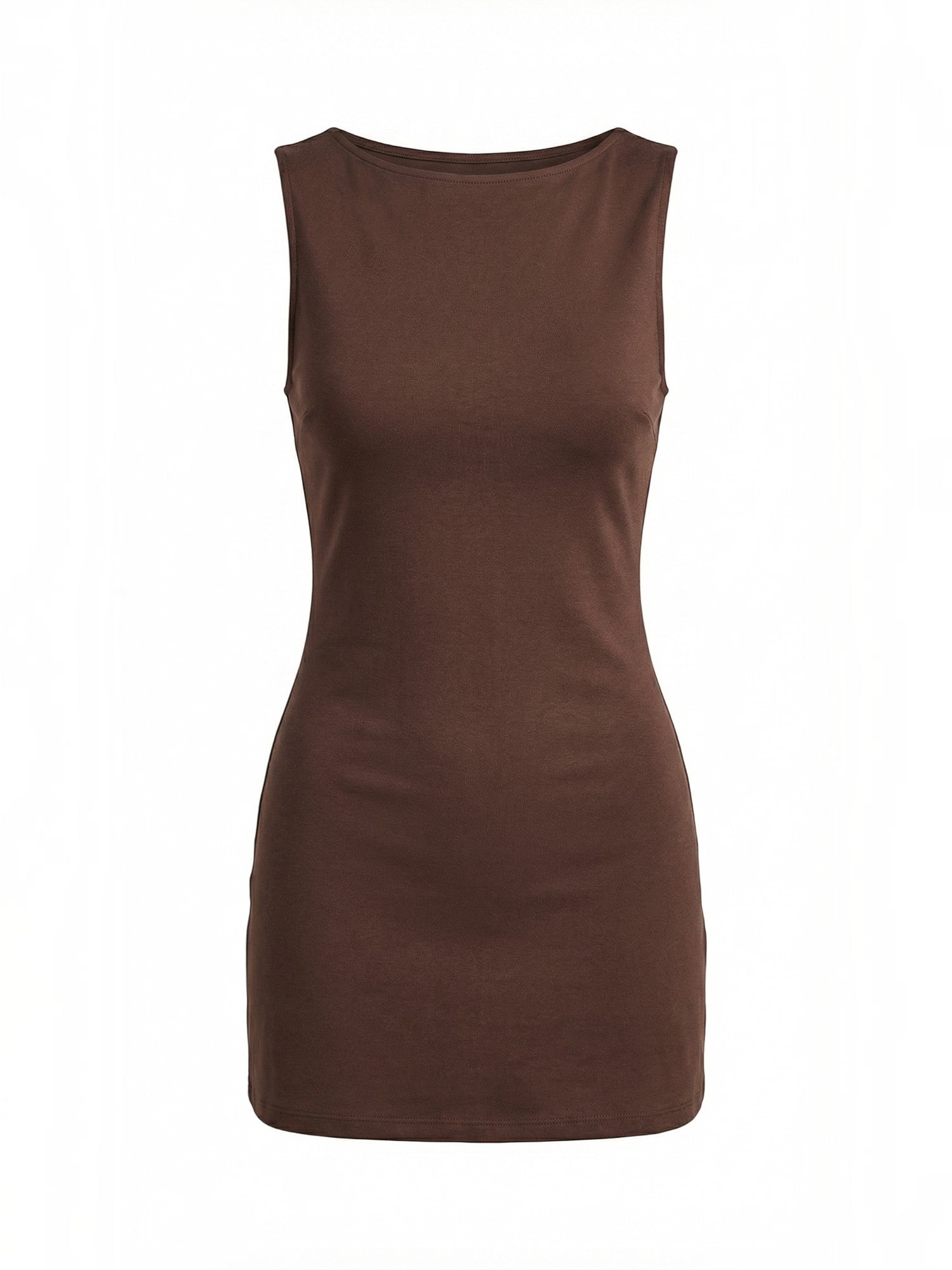 Robe femme mini stretch col rond été – Image 26