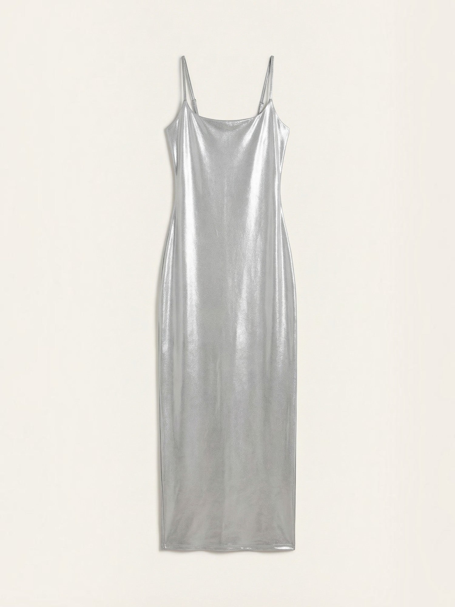 Robe femme soirée métallisée à fines bretelles – Image 6