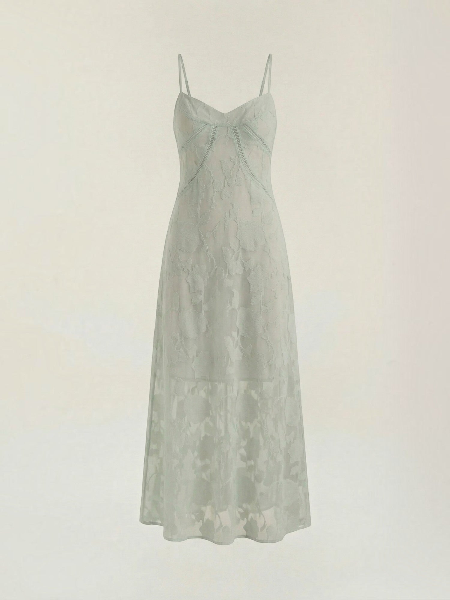 Robe femme longue décolleté cœur à fines bretelles – Image 21