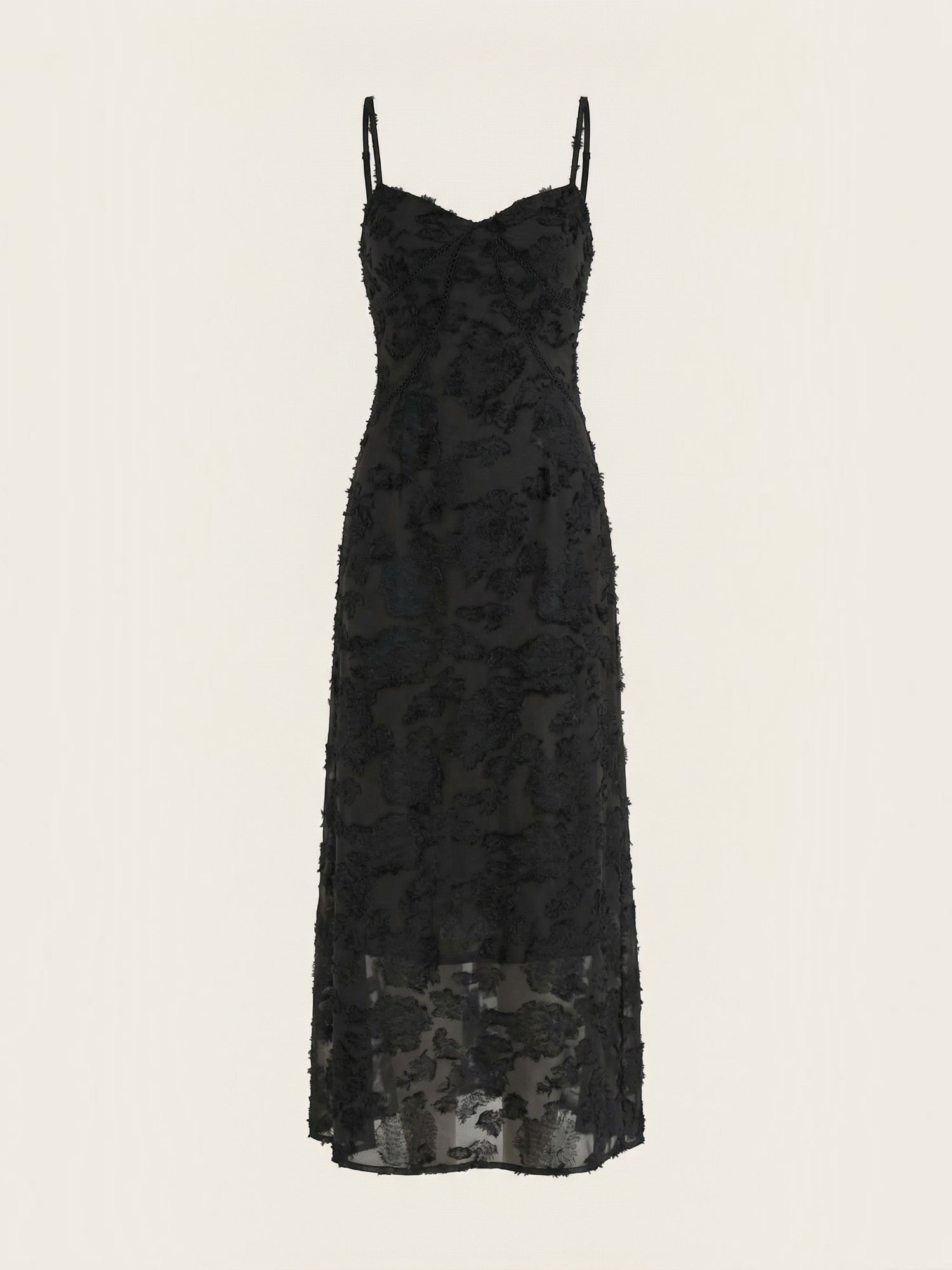 Robe femme longue décolleté cœur à fines bretelles – Image 25