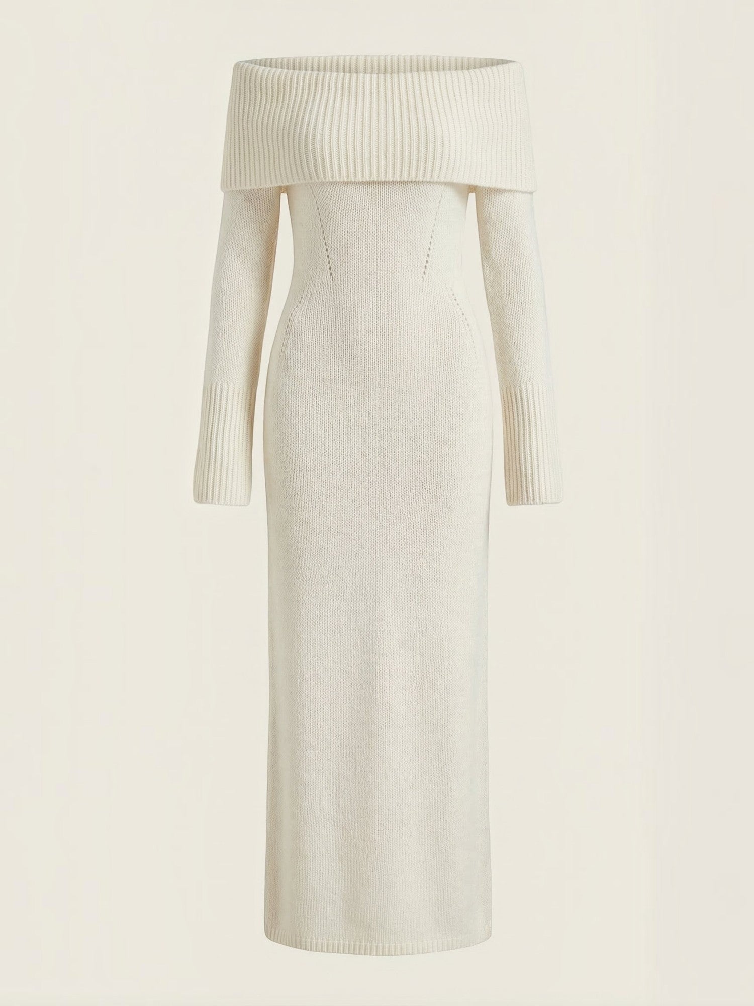 Robe femme maxi épaules dénudées maille douce – Image 15