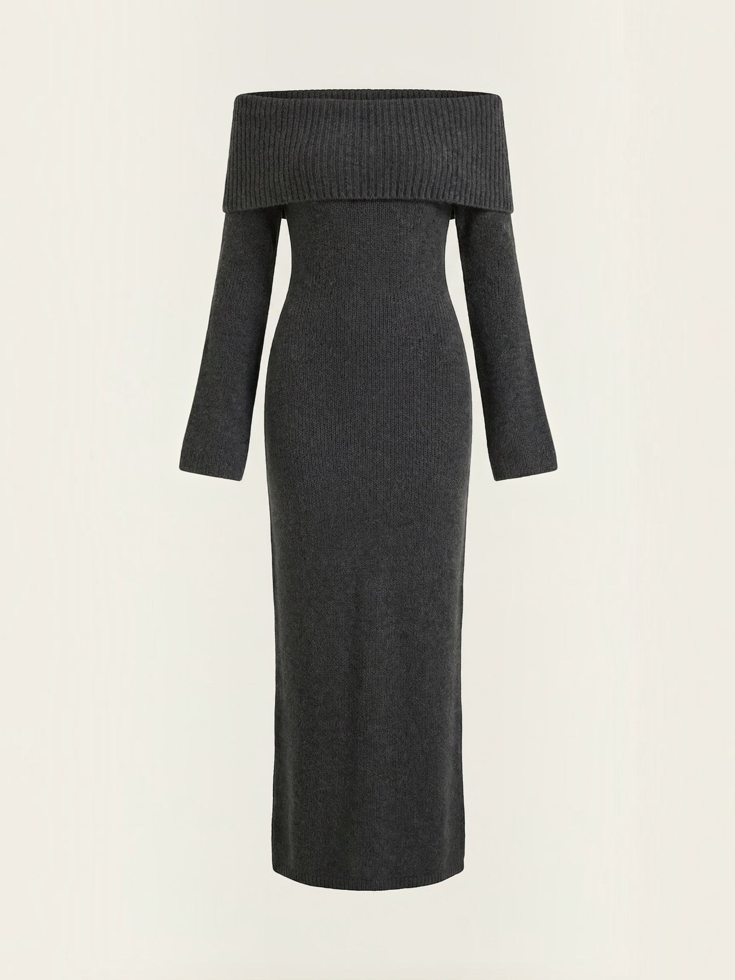 Robe femme maxi épaules dénudées maille douce – Image 11