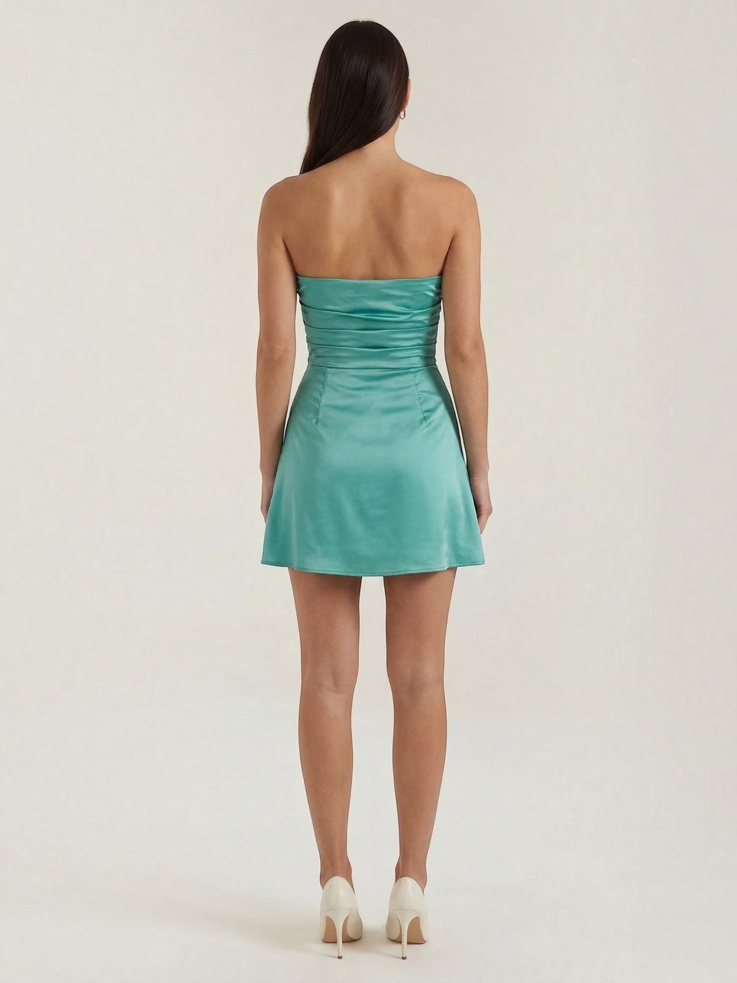 Robe femme décolleté cœur ourlet asymétrique soirée – Image 19
