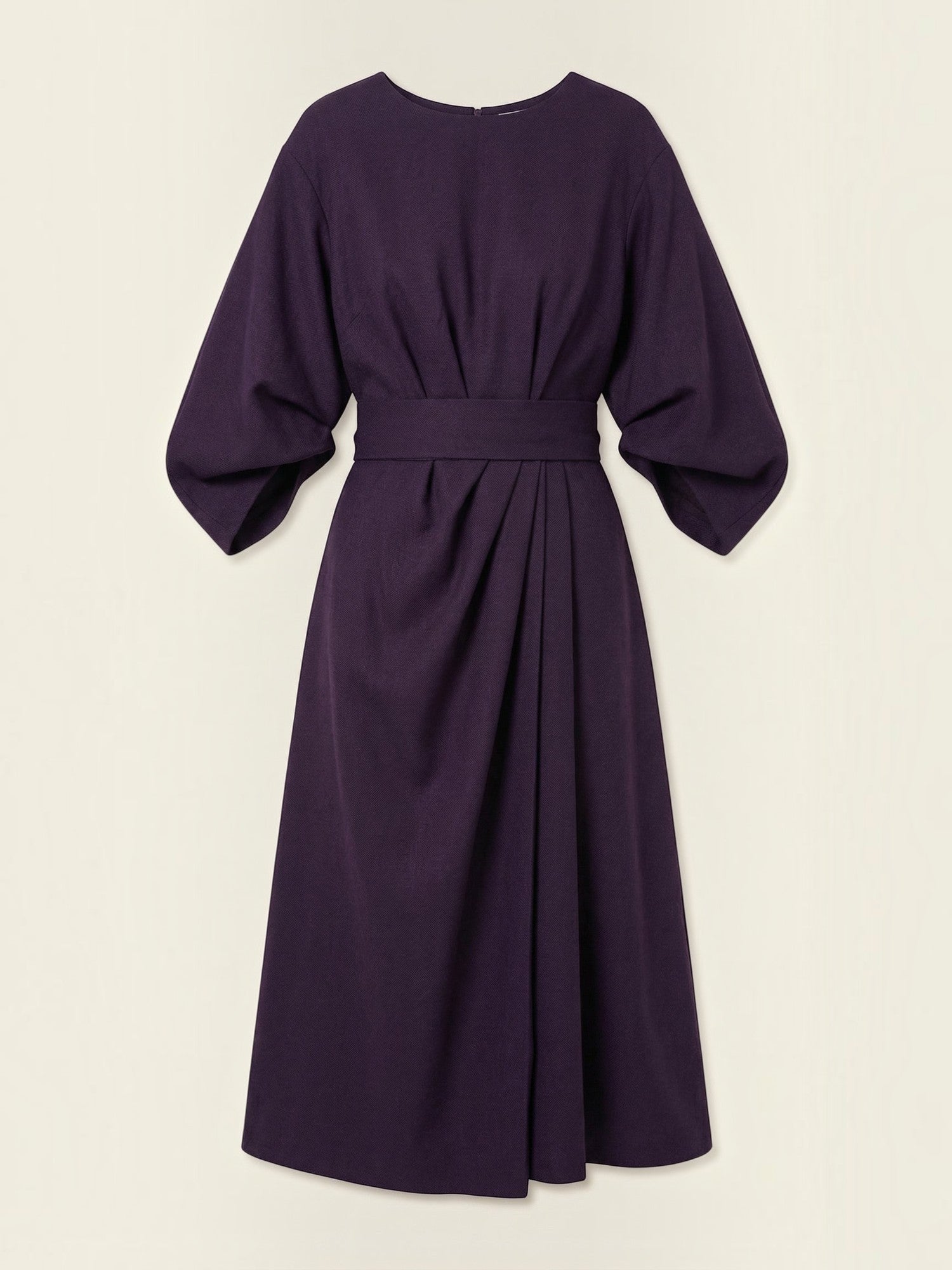 Robe femme ceinture nouée jupe asymétrique infroissable – Image 32