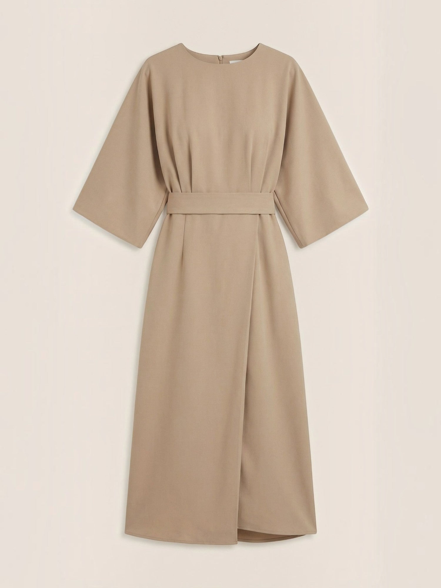 Robe femme ceinture nouée jupe asymétrique infroissable – Image 12