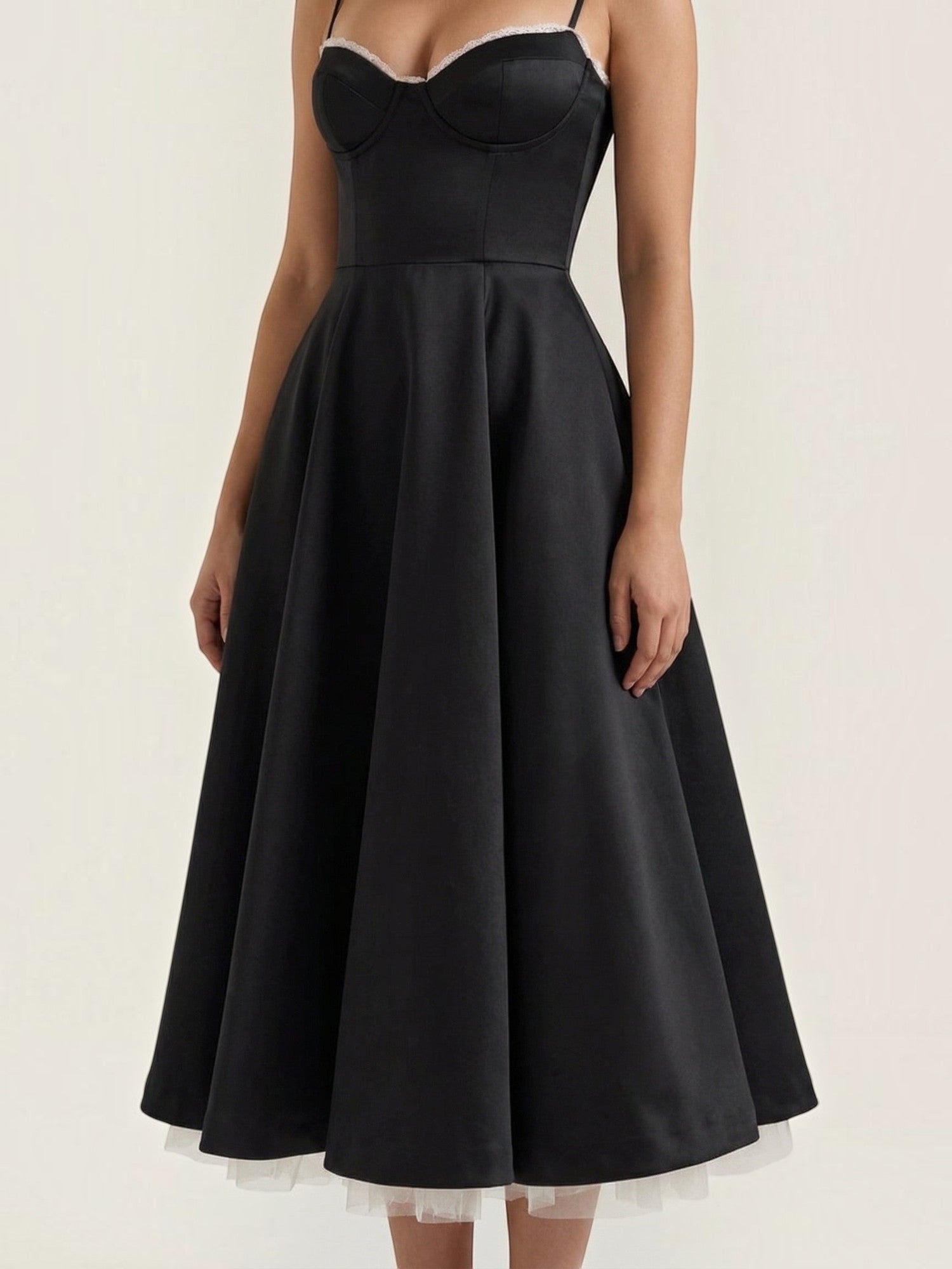 Robe femme soirée décolleté cœur tulle élégante – Image 21