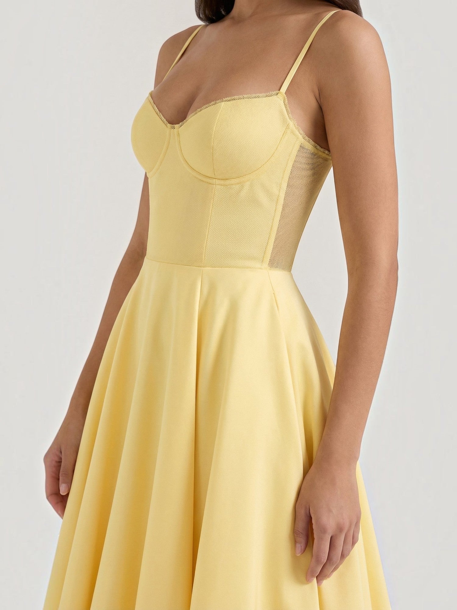 Robe femme soirée décolleté cœur tulle élégante – Image 25