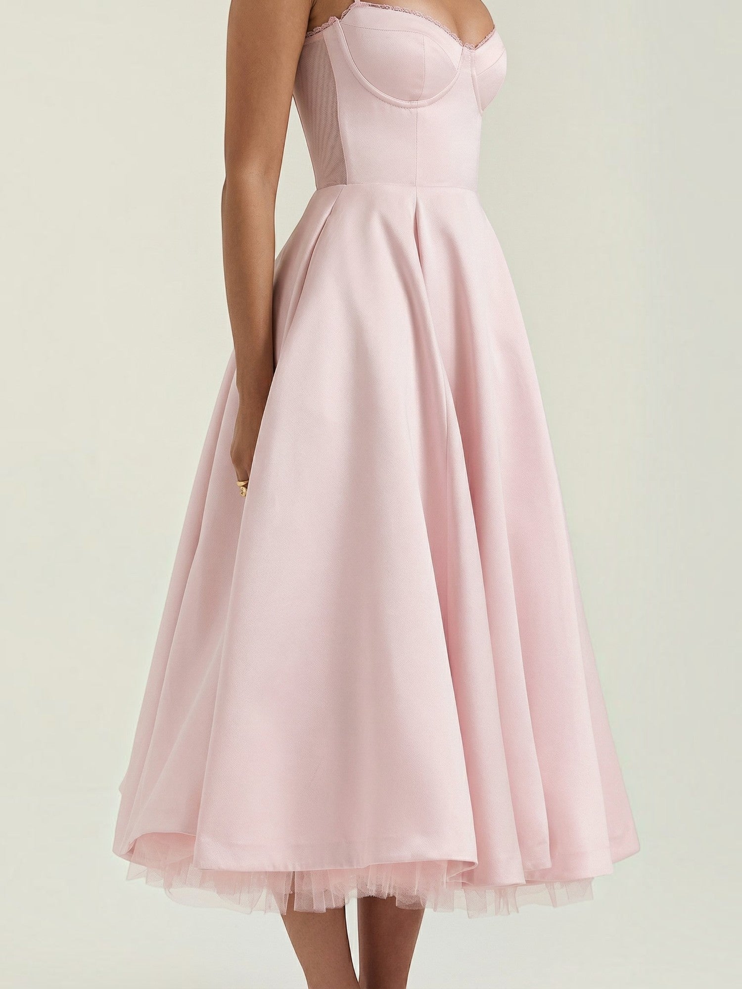 Robe femme soirée décolleté cœur tulle élégante – Image 29
