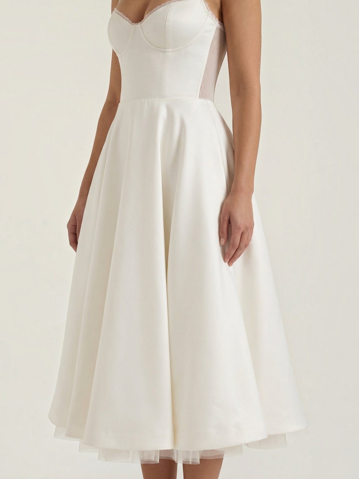 Robe femme soirée décolleté cœur tulle élégante – Image 9