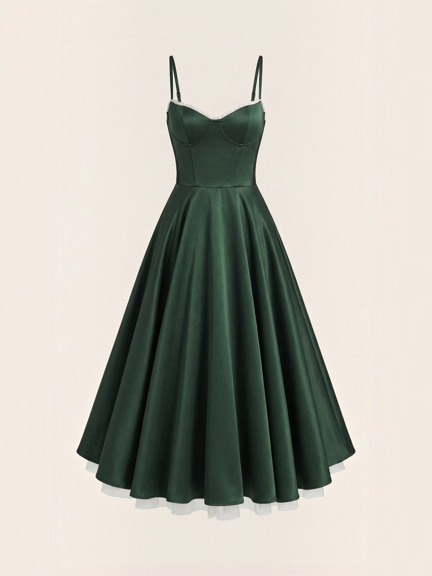 Robe femme soirée décolleté cœur tulle élégante – Image 15