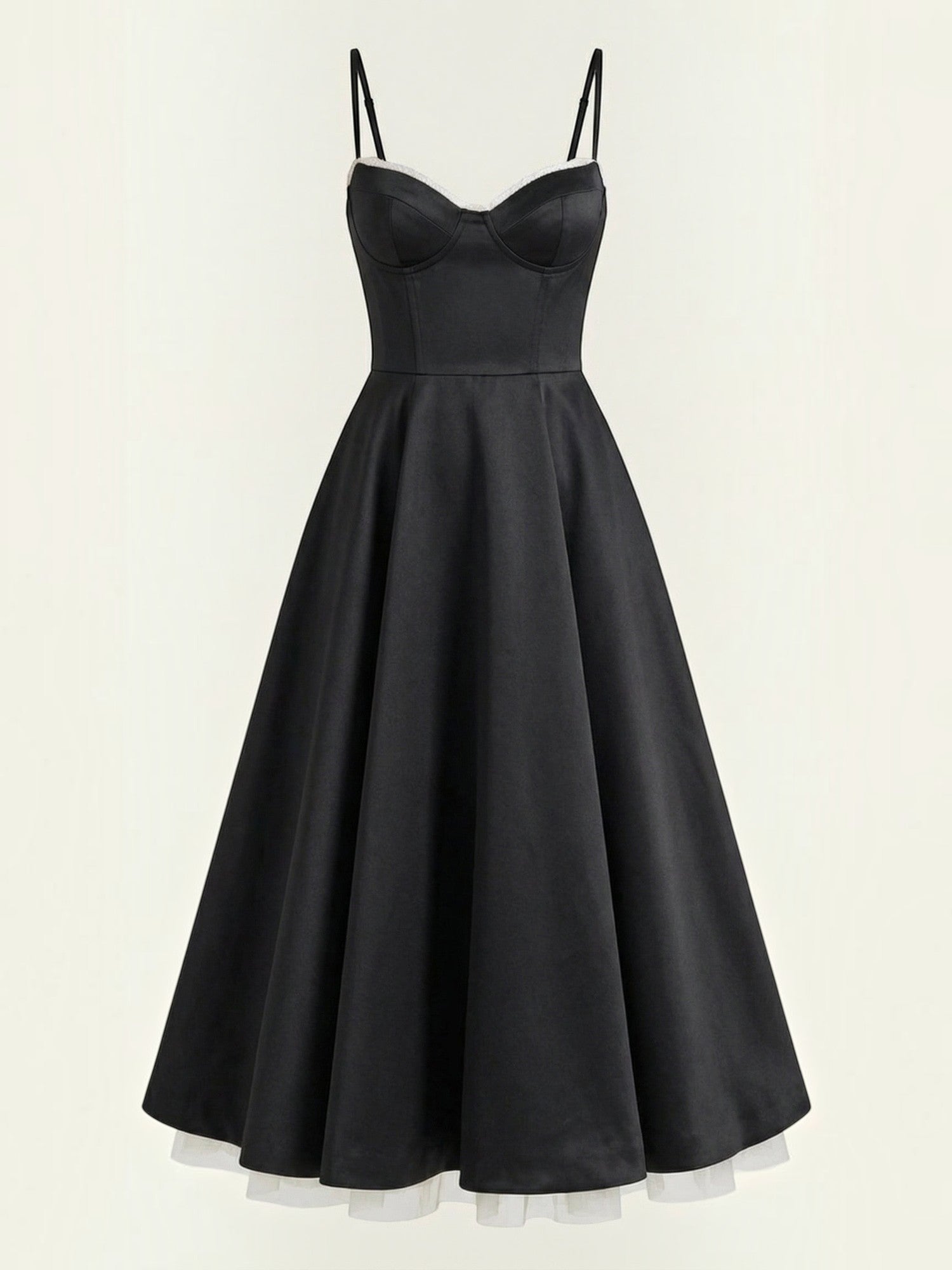 Robe femme soirée décolleté cœur tulle élégante – Image 23