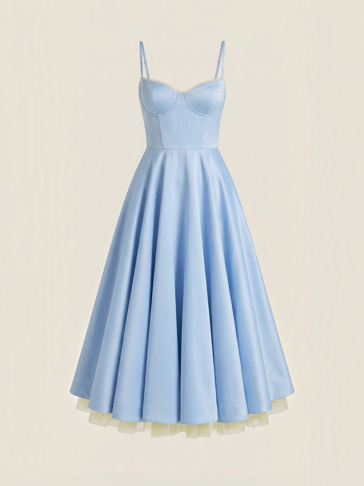 Robe femme soirée décolleté cœur tulle élégante – Image 19