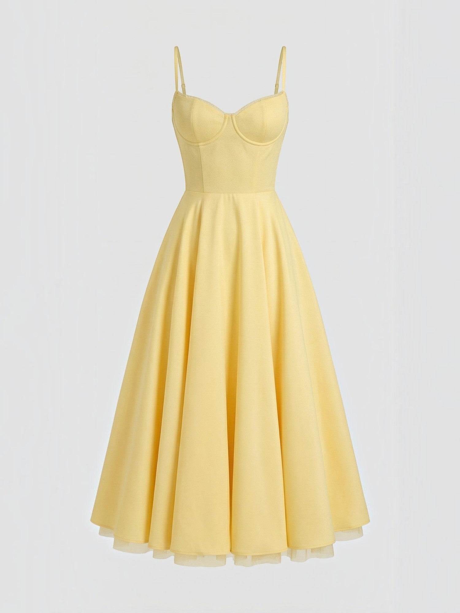 Robe femme soirée décolleté cœur tulle élégante – Image 27