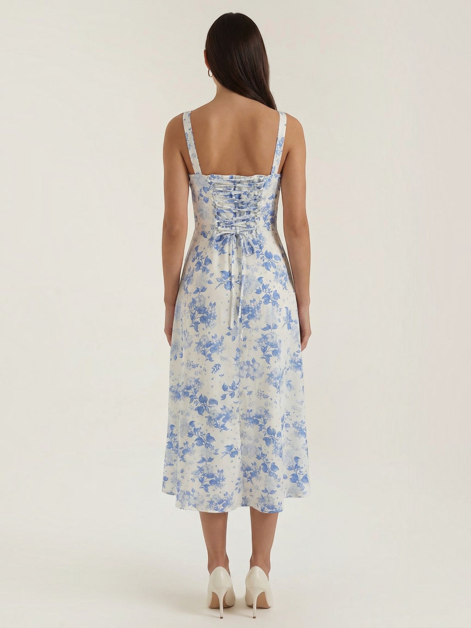 Robe femme midi fluide à imprimé floral – Image 6