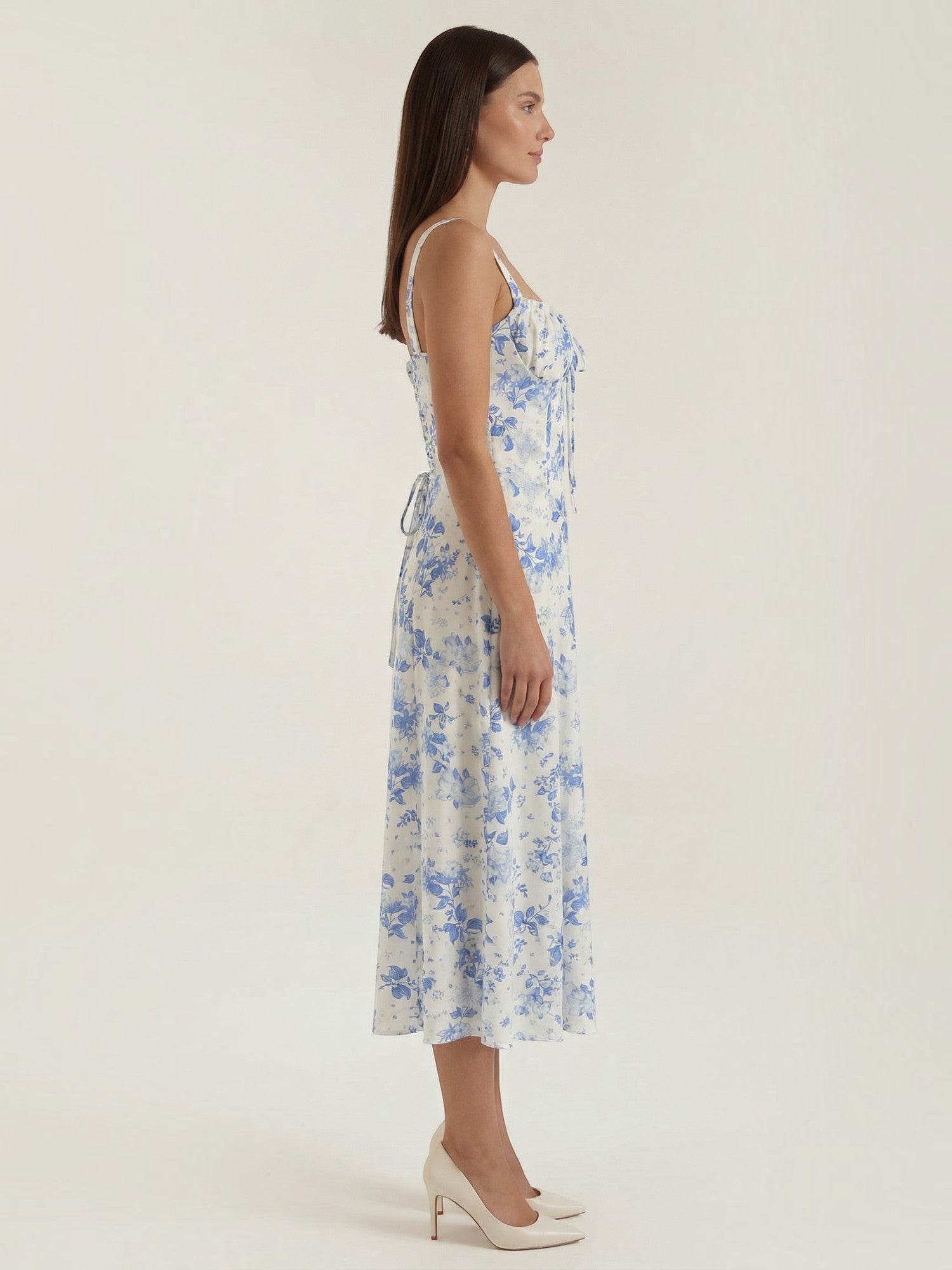 Robe femme midi fluide à imprimé floral – Image 4