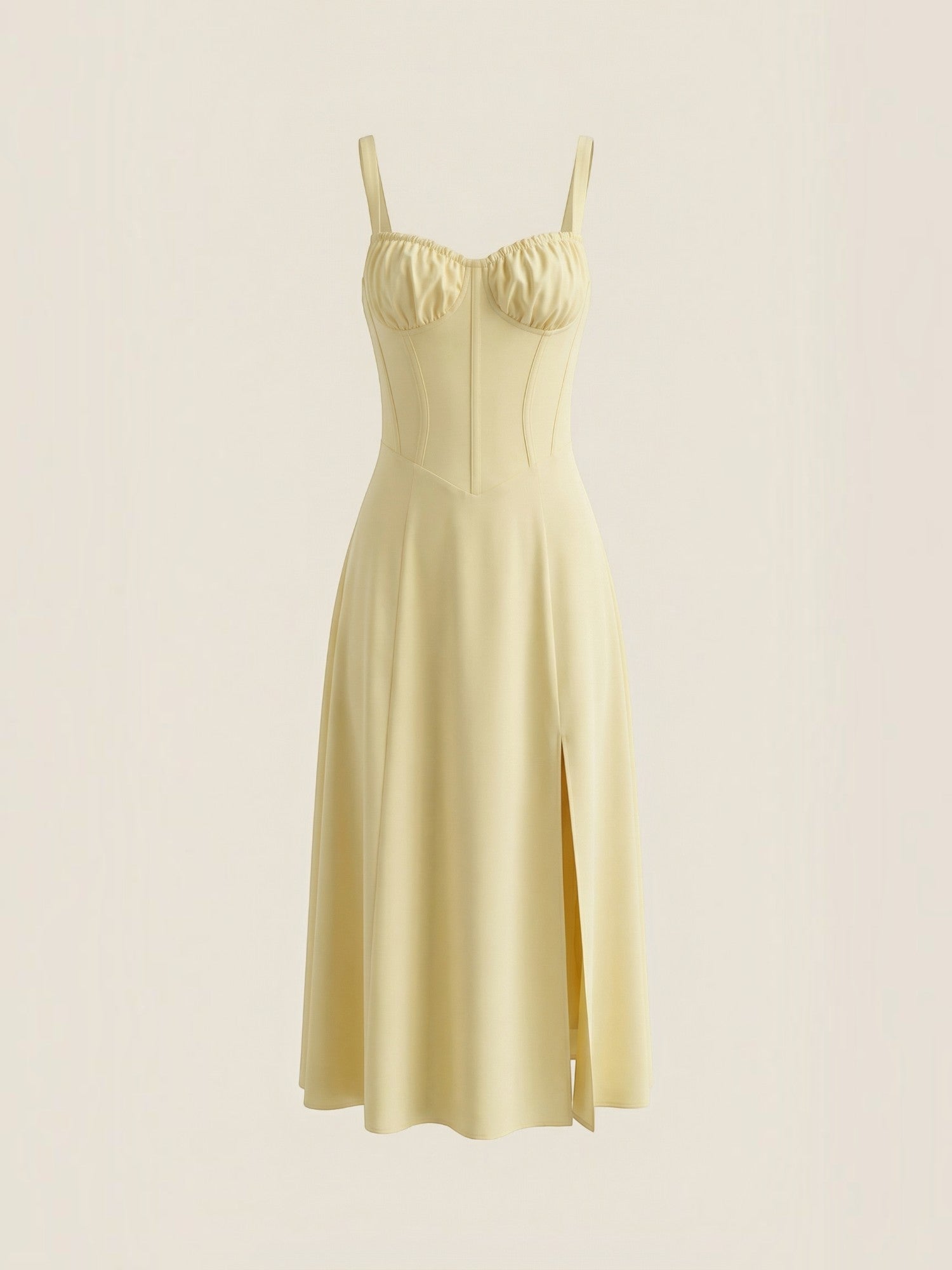 Robe femme midi décolleté ajustable fente latérale – Image 21