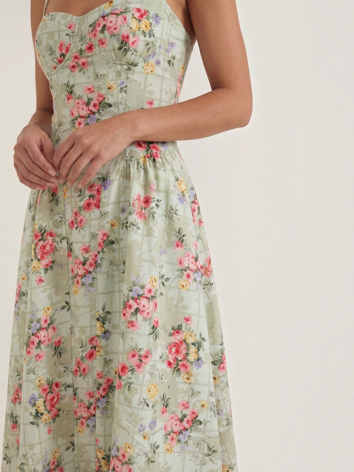 Robe femme décolleté cœur jupe évasée infroissable – Image 9