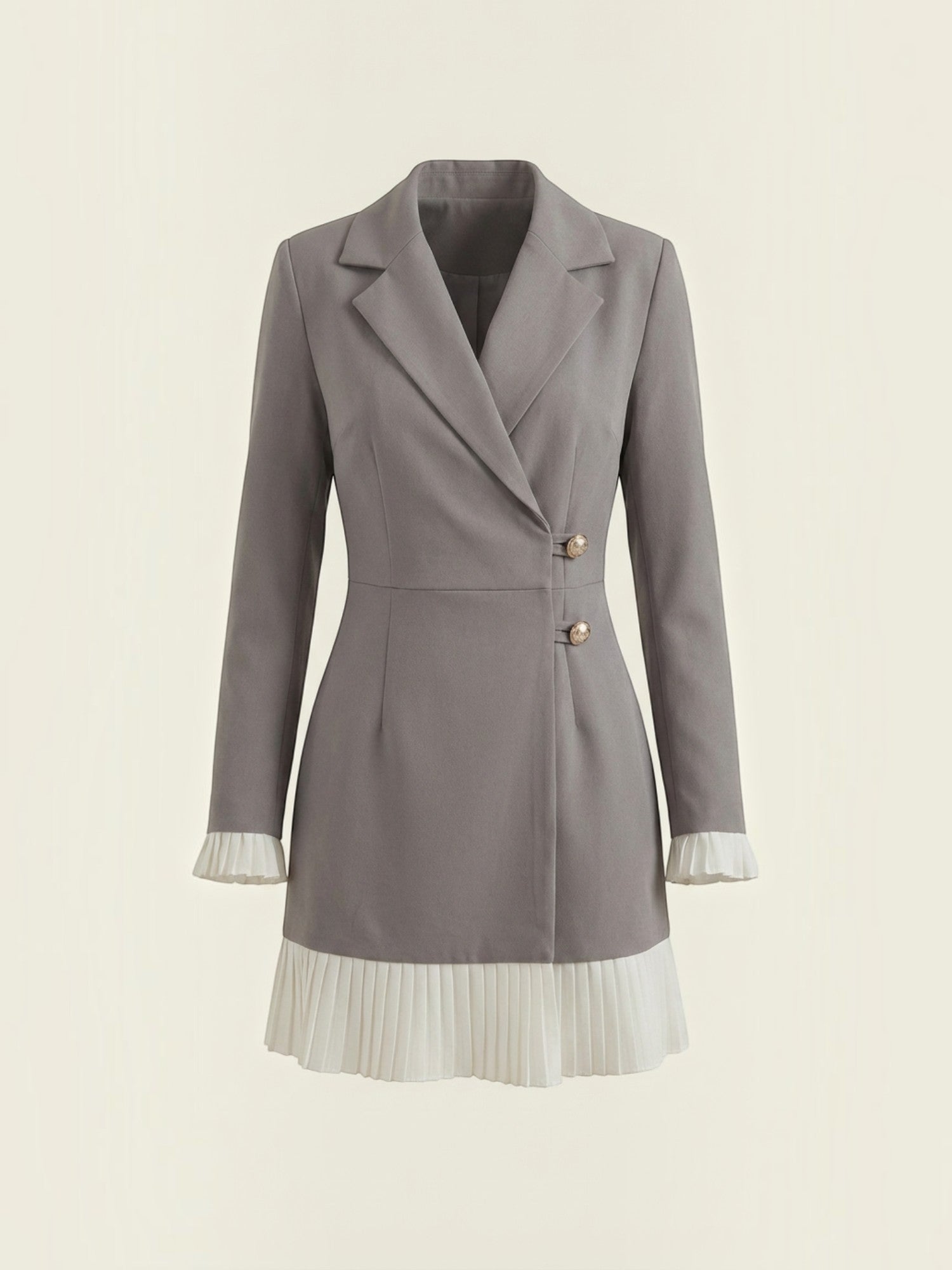 Robe femme blazer cintrée plissée élégante – Image 6