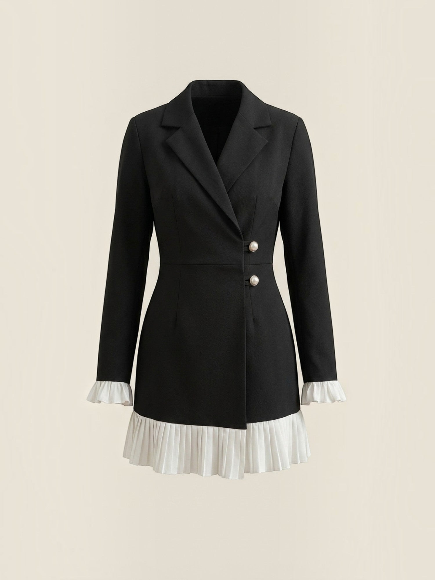 Robe femme blazer cintrée plissée élégante – Image 10