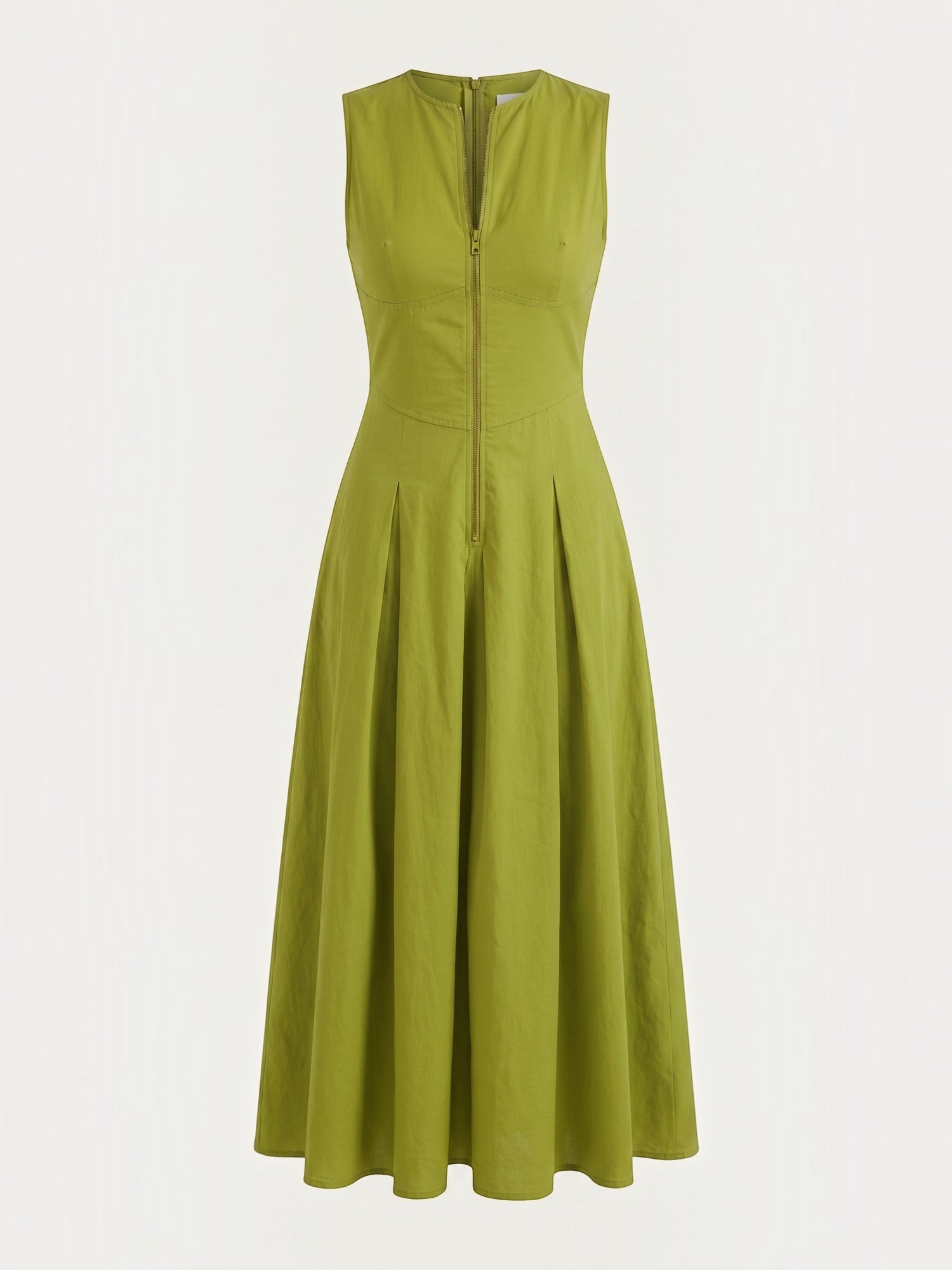Robe femme décolleté keyhole bouton sans manches – Image 6
