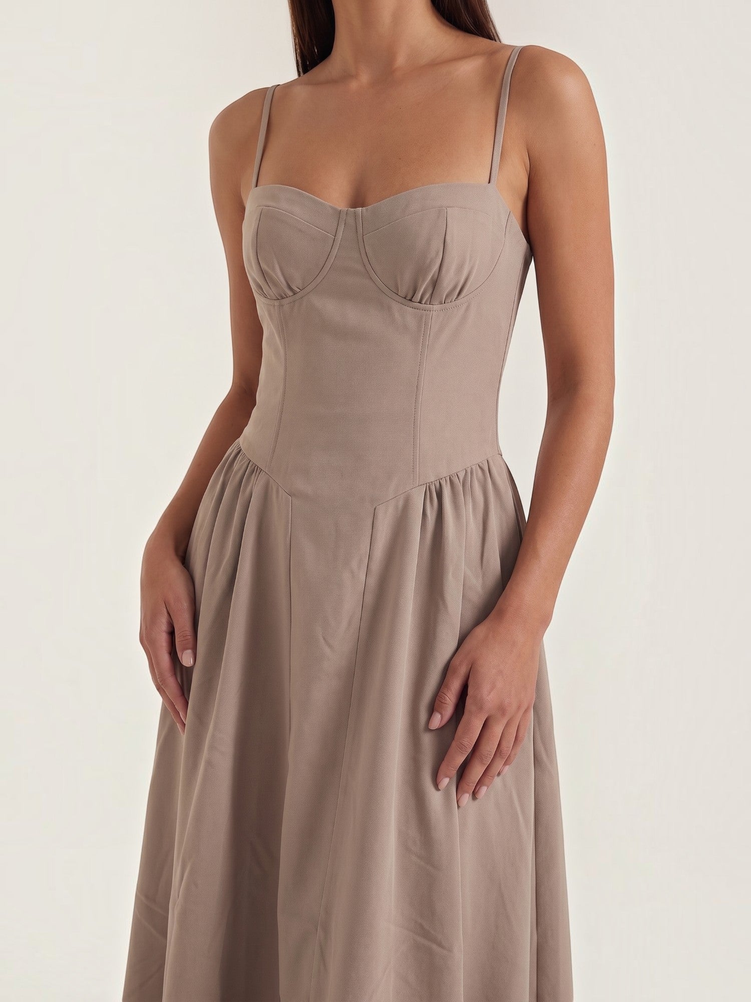 Robe femme décolleté cœur jupe évasée infroissable – Image 33