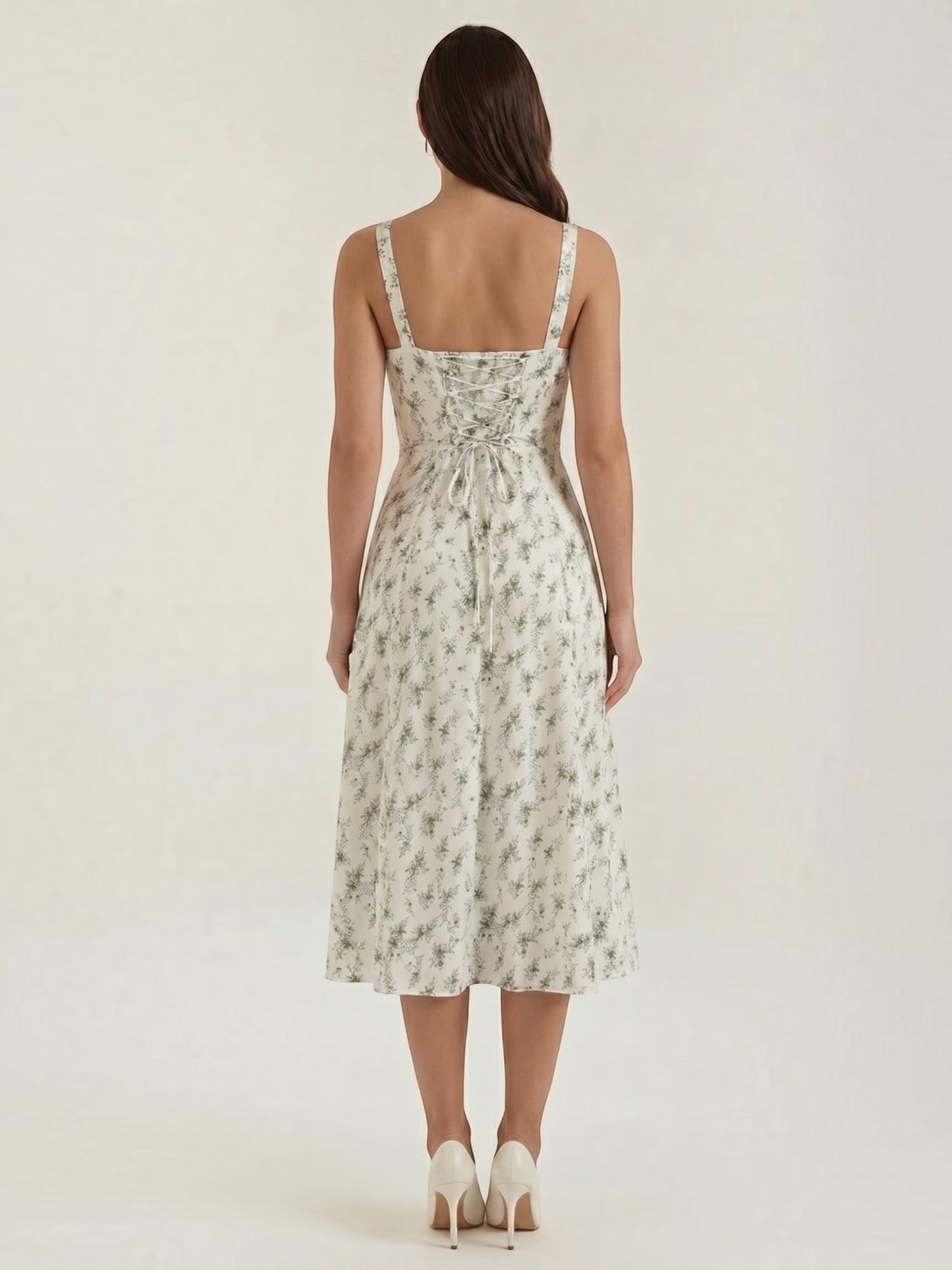 Robe femme midi fluide à imprimé floral – Image 14