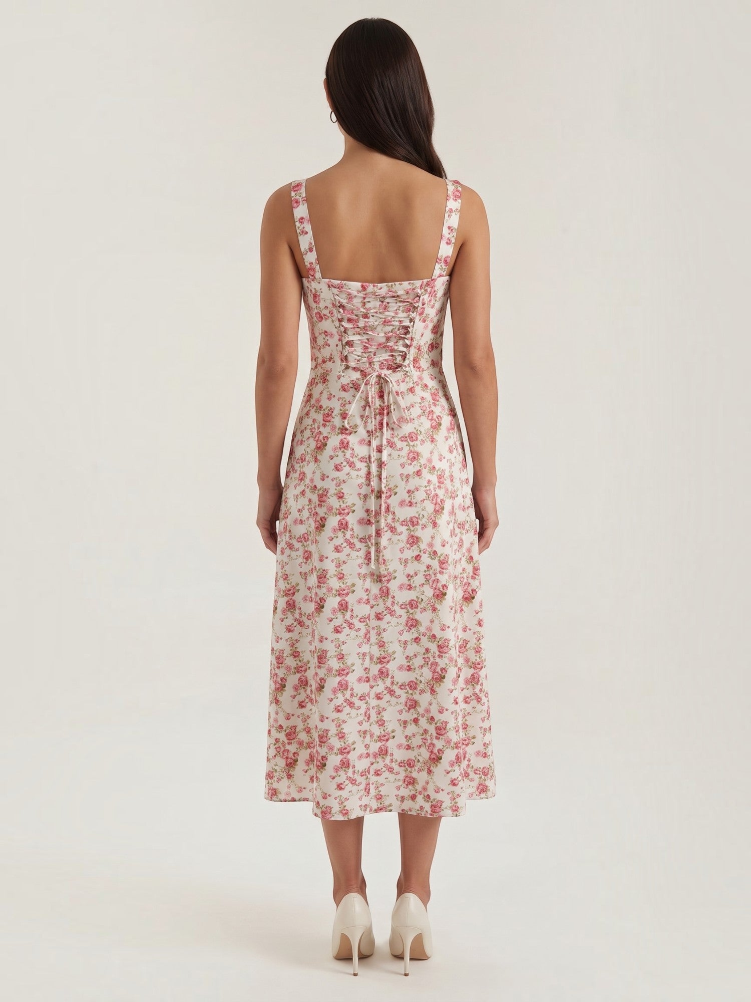 Robe femme midi fluide à imprimé floral – Image 10