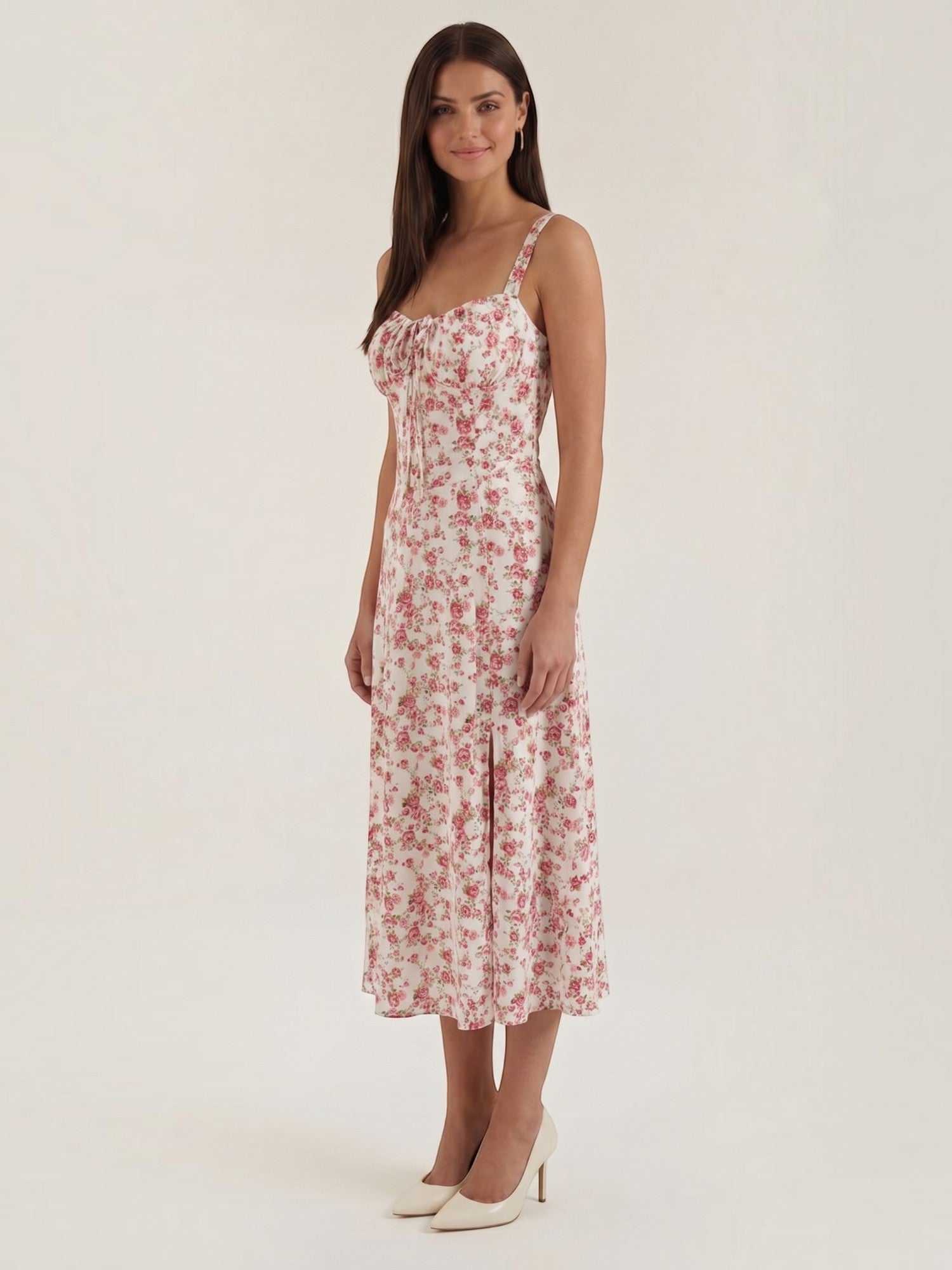 Robe femme midi fluide à imprimé floral – Image 8