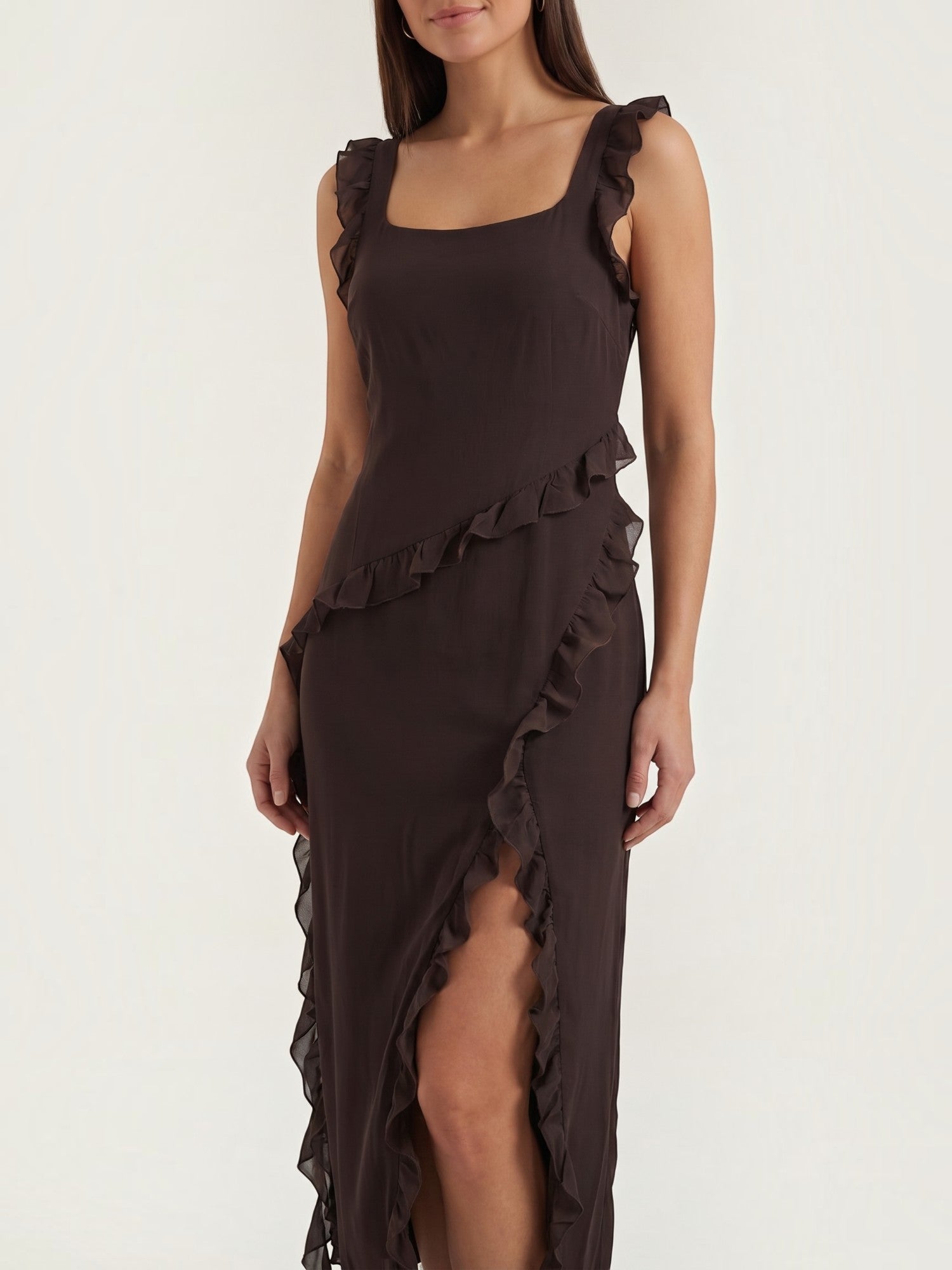 Robe femme soirée décolleté cœur fente latérale – Image 8