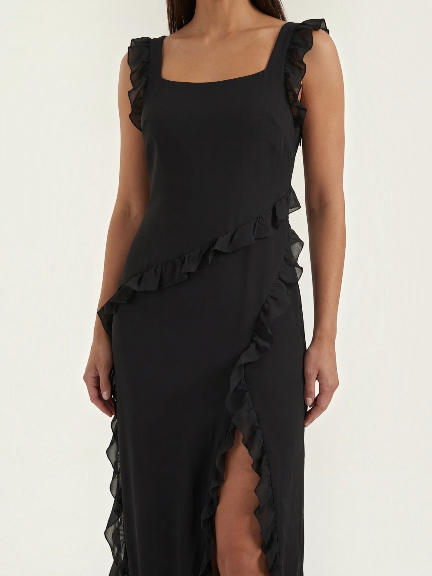 Robe femme soirée décolleté cœur fente latérale – Image 28