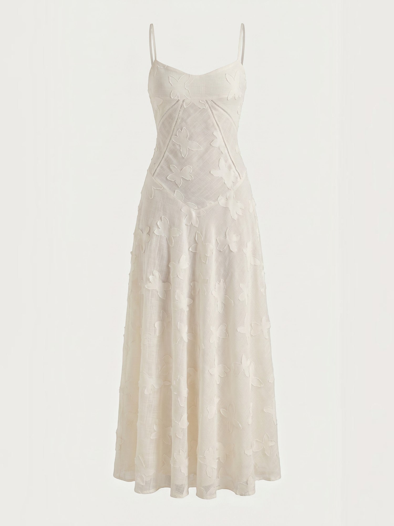 Robe femme longue décolleté cœur à fines bretelles – Image 9