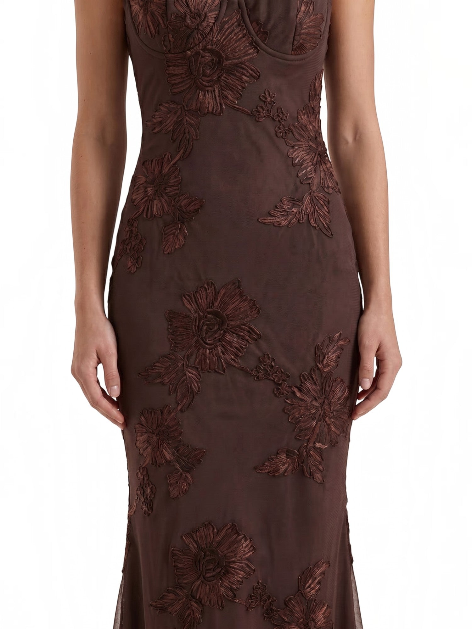 Robe femme décolleté cœur bretelles fines motif scintillant – Image 23