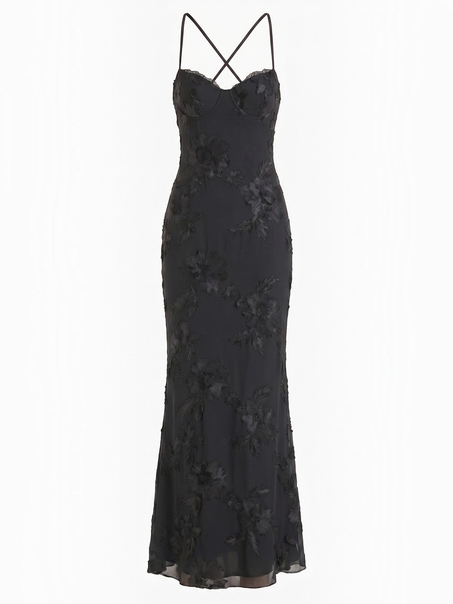 Robe femme décolleté cœur bretelles fines motif scintillant – Image 21