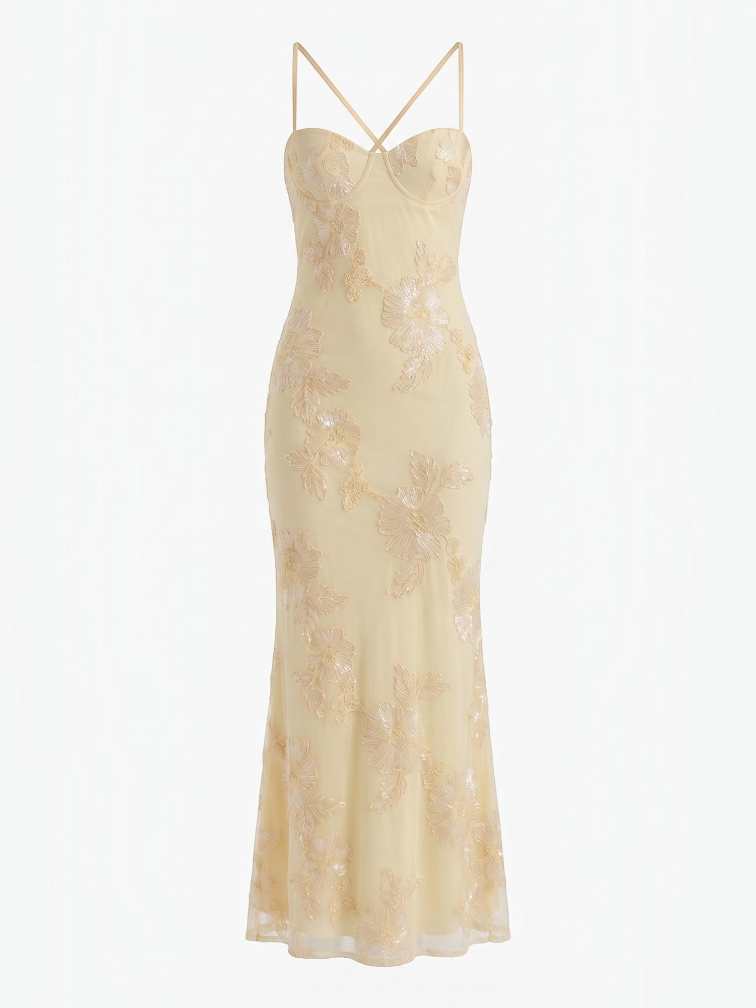 Robe femme décolleté cœur bretelles fines motif scintillant – Image 17