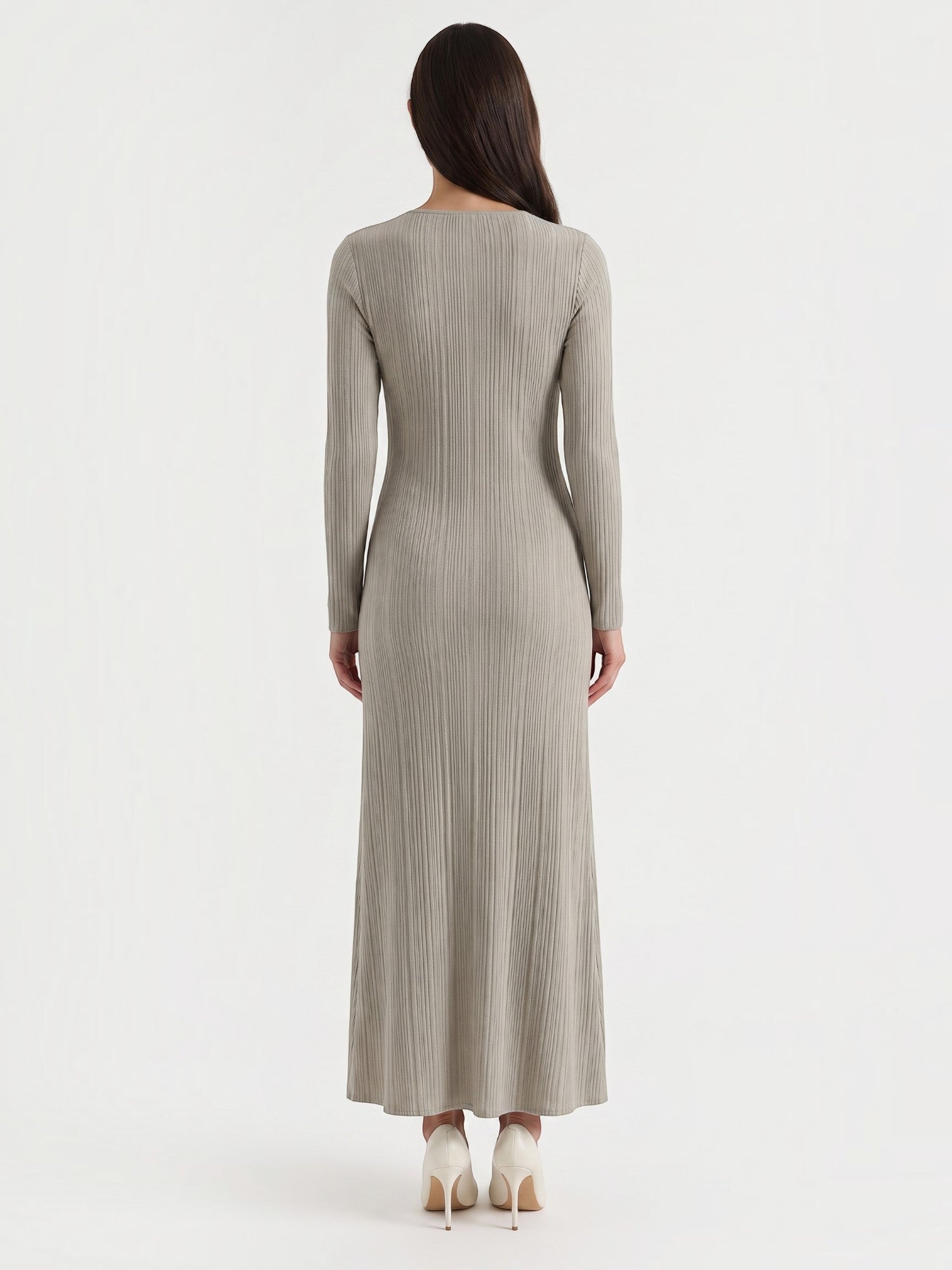 Robe femme rayures verticales structure ajourée – Image 23