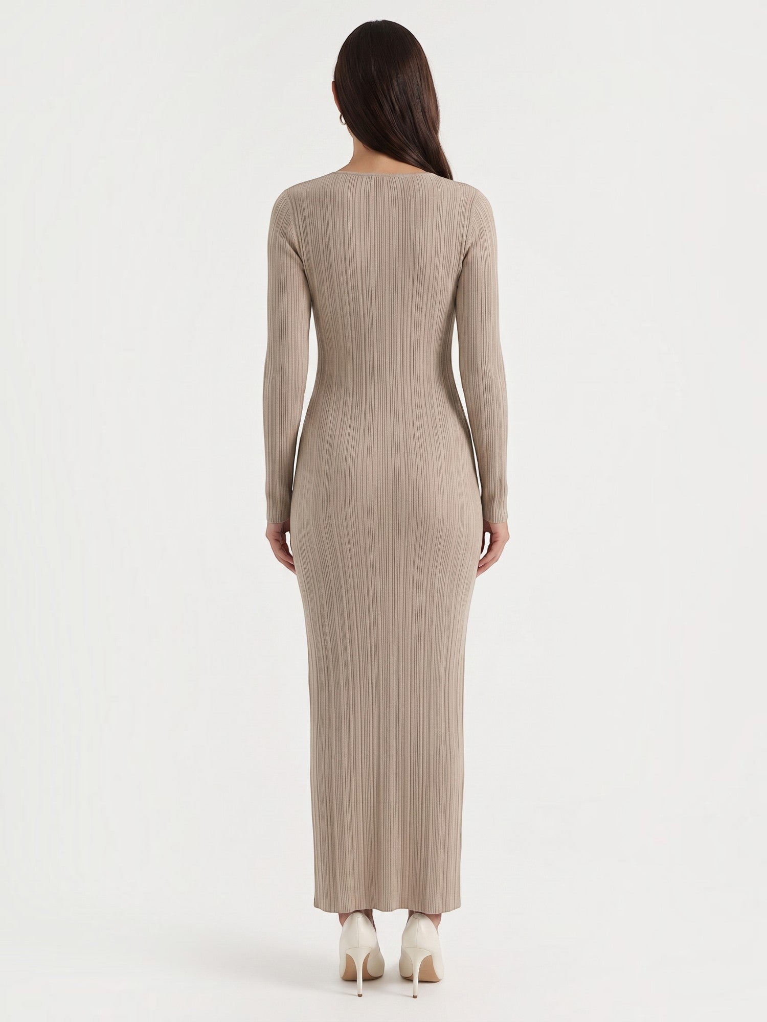 Robe femme rayures verticales structure ajourée – Image 11